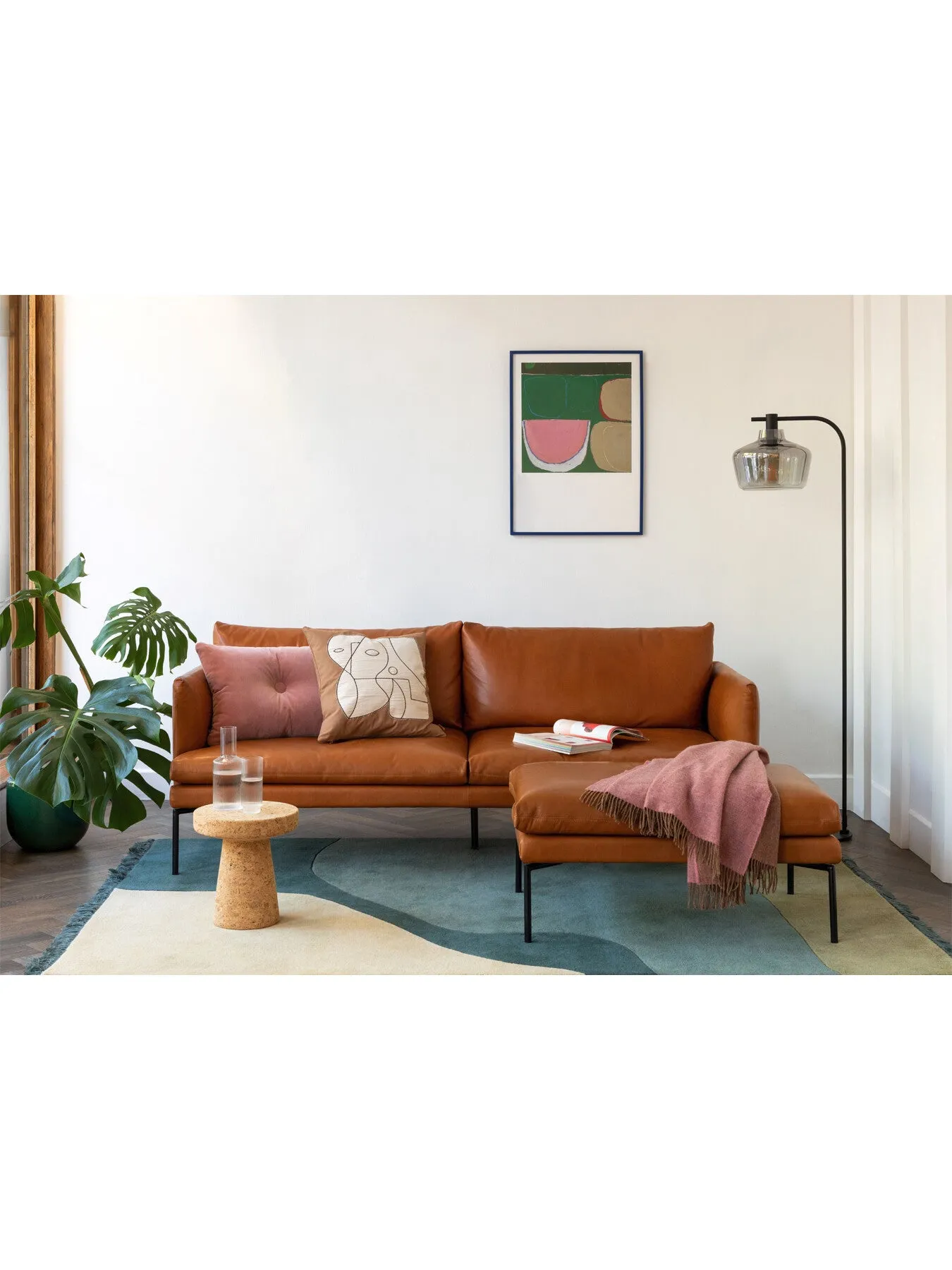 Ottoman with Storage - Brown, Leather