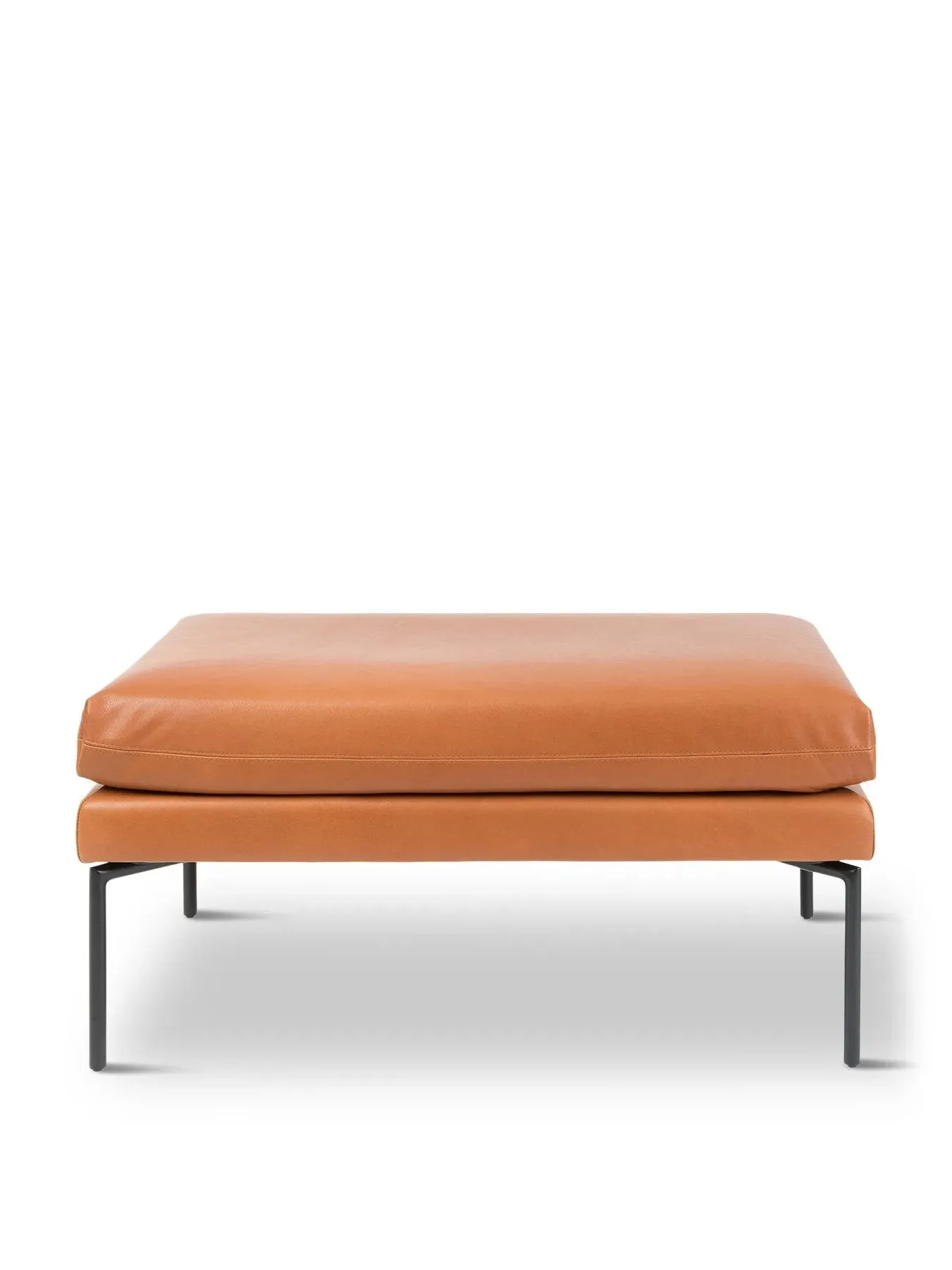 Ottoman with Storage - Brown, Leather image