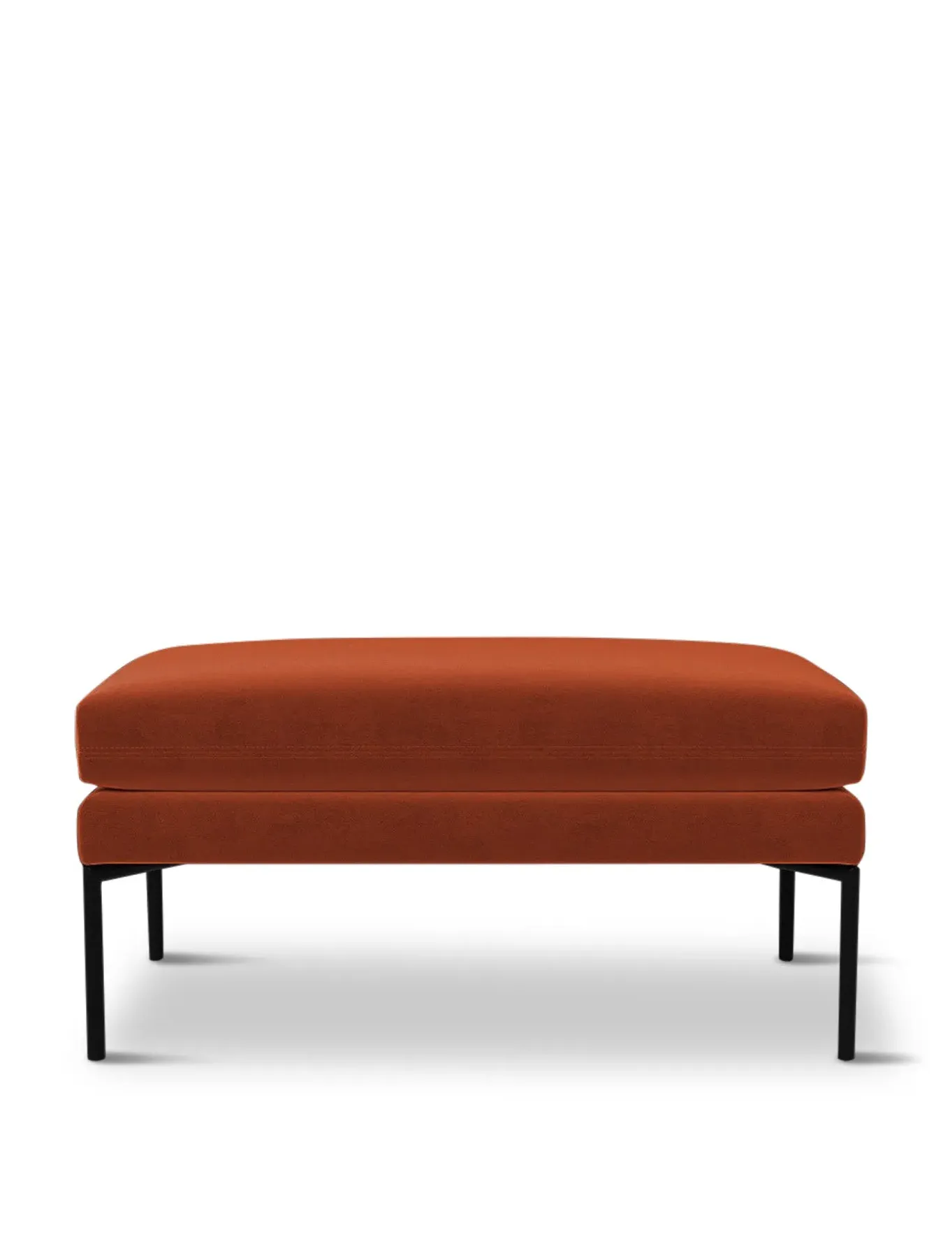 Ottoman with Storage - Red, Velvet image