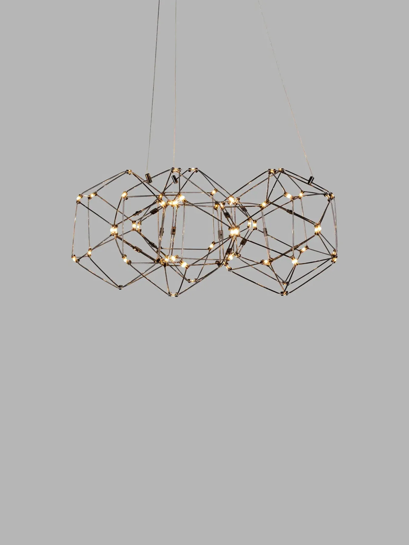 Oval LED Pendant Light - Black, Chrome