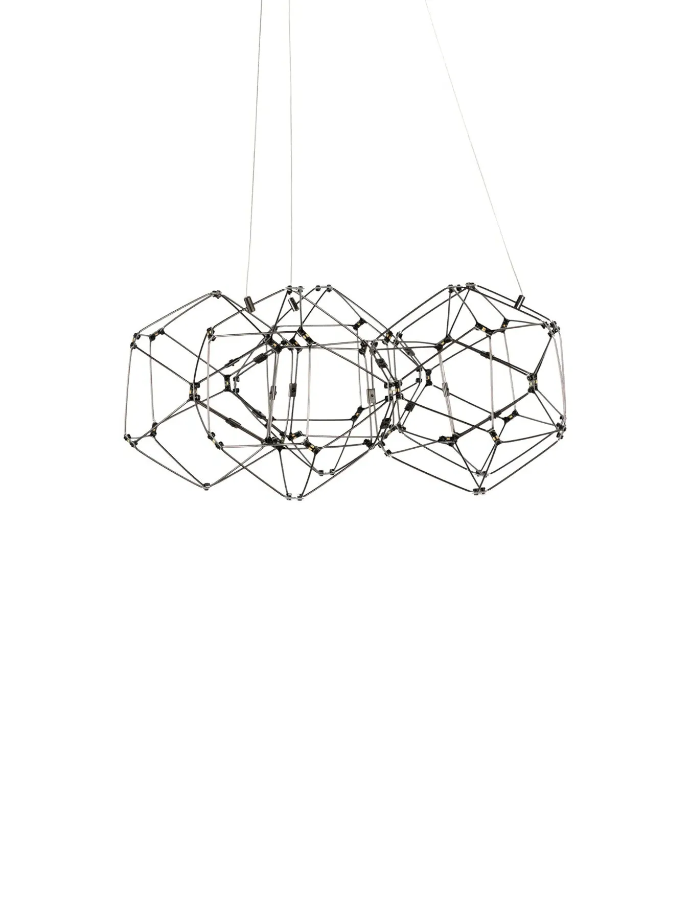 Oval LED Pendant Light - Black, Chrome image