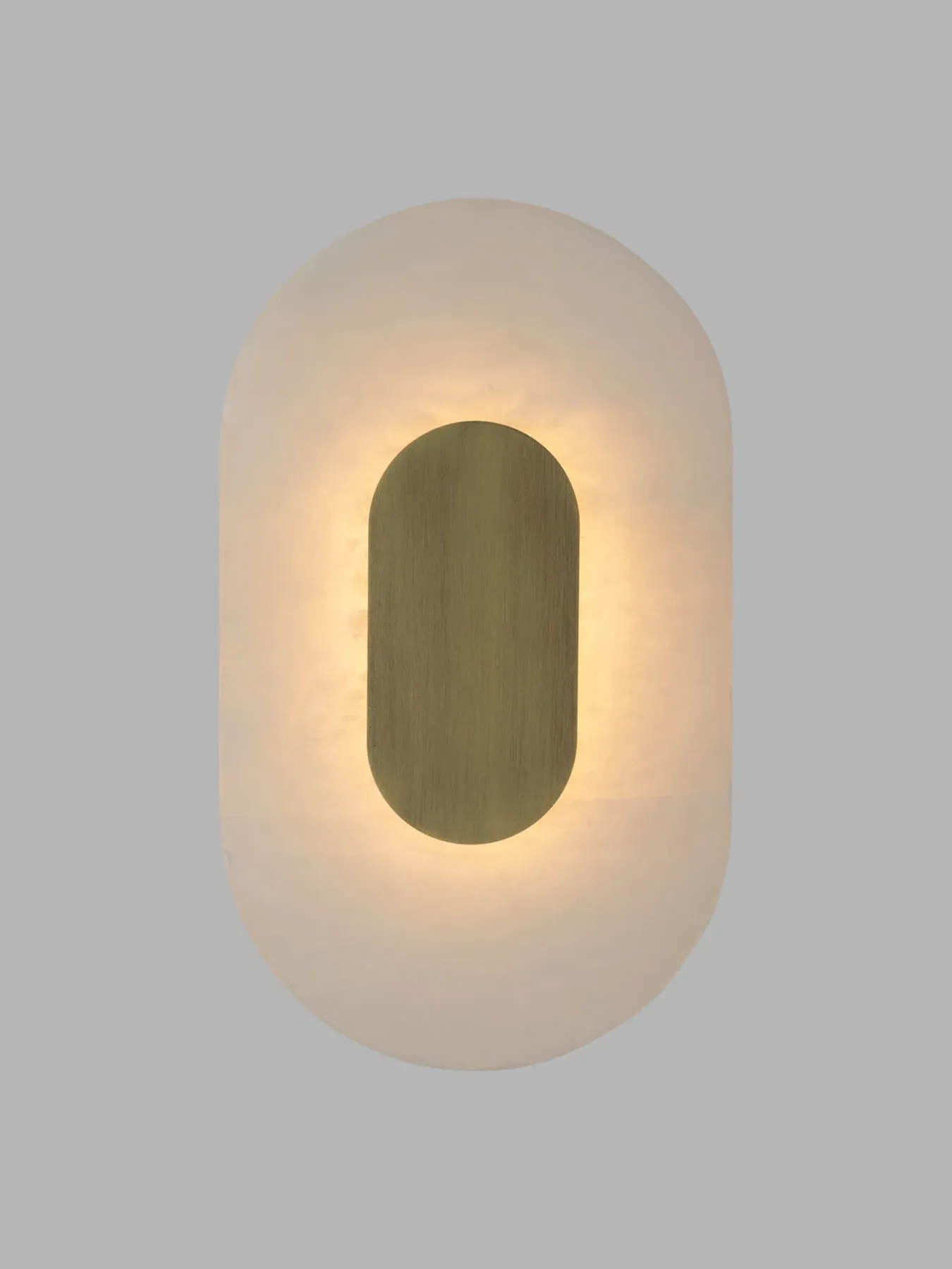 Oval LED Wall Light IP44 - White, Alabaster