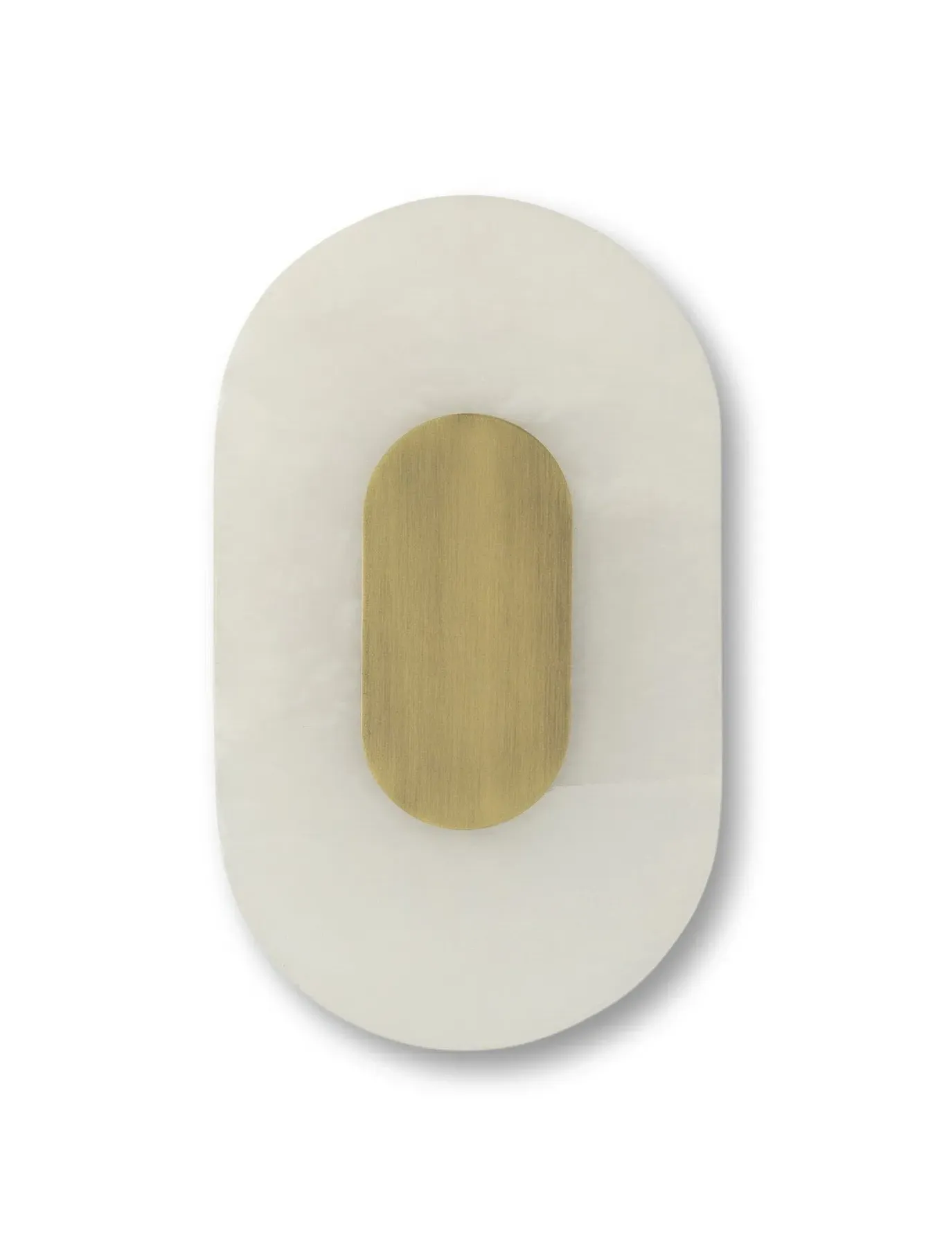 Oval LED Wall Light IP44 - White, Alabaster image