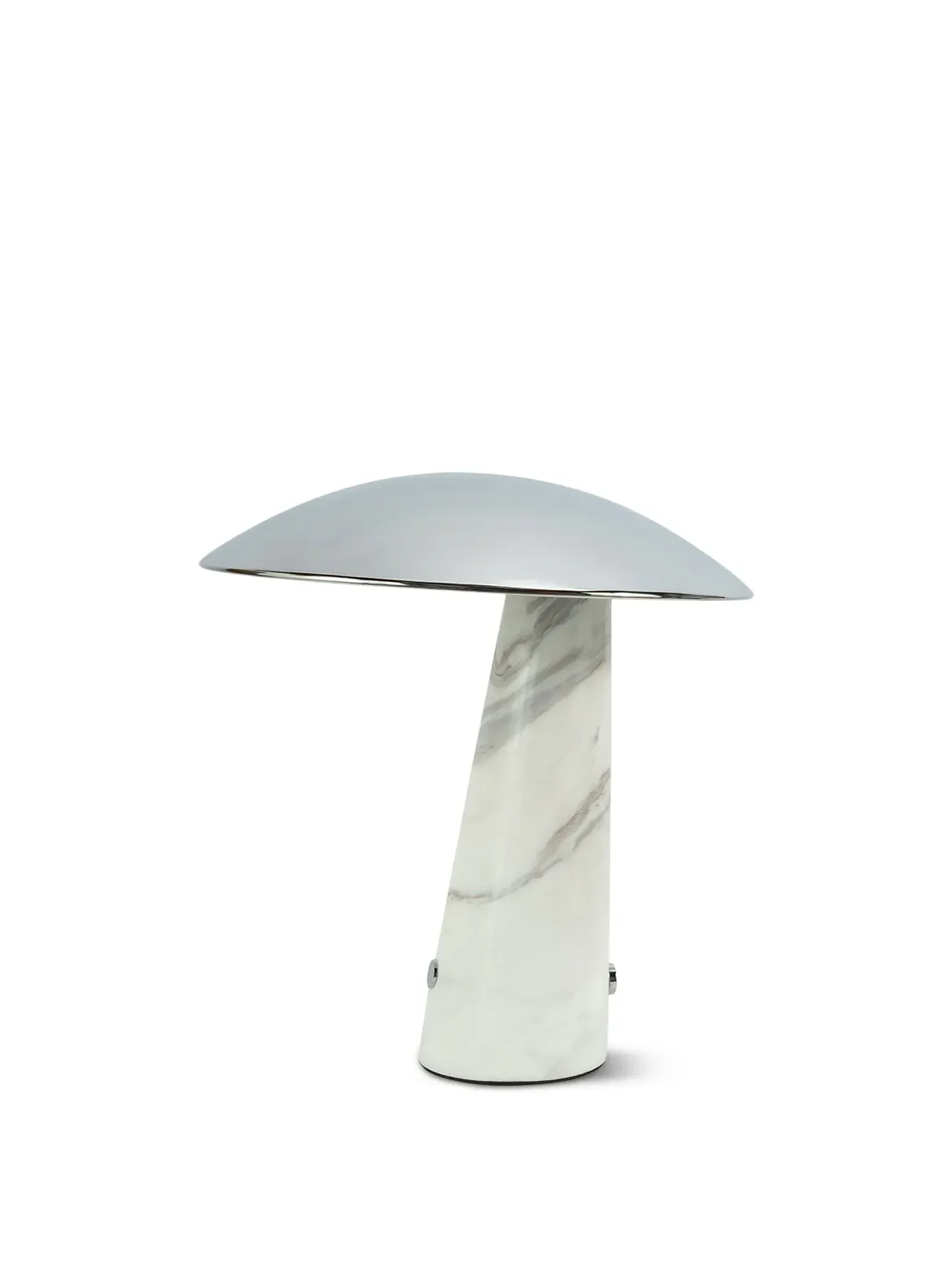 Portable LED Table Lamp - Chrome, Marble image