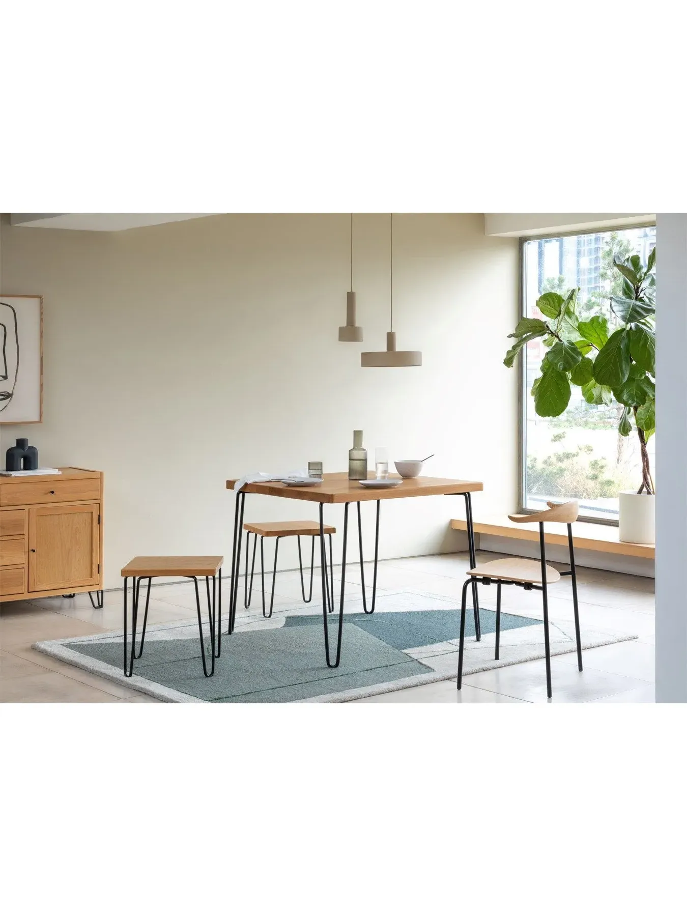 Rectangular Dining Table - Brown, Oak