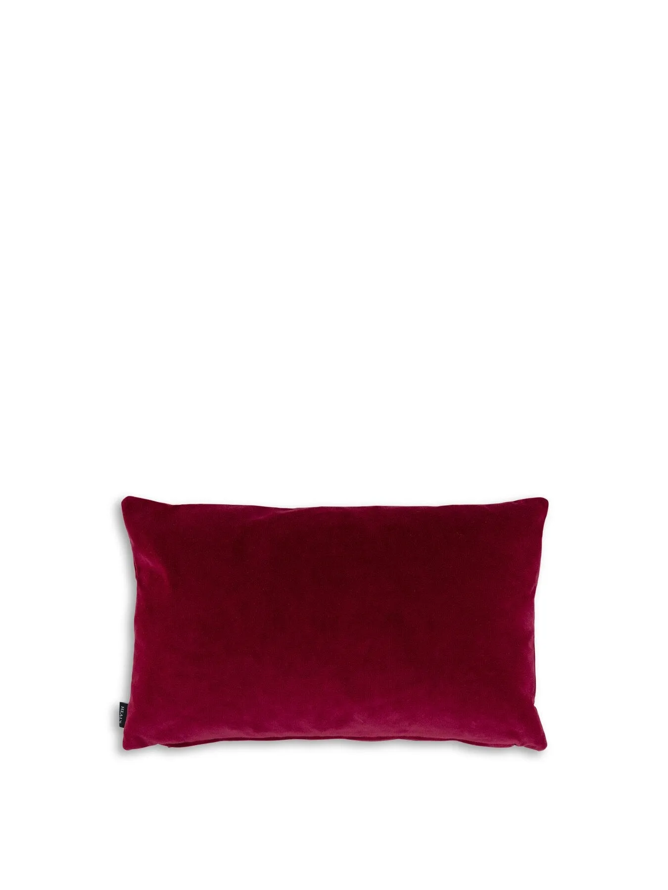 Rectangular Velvet Cushion - Red, Cotton image