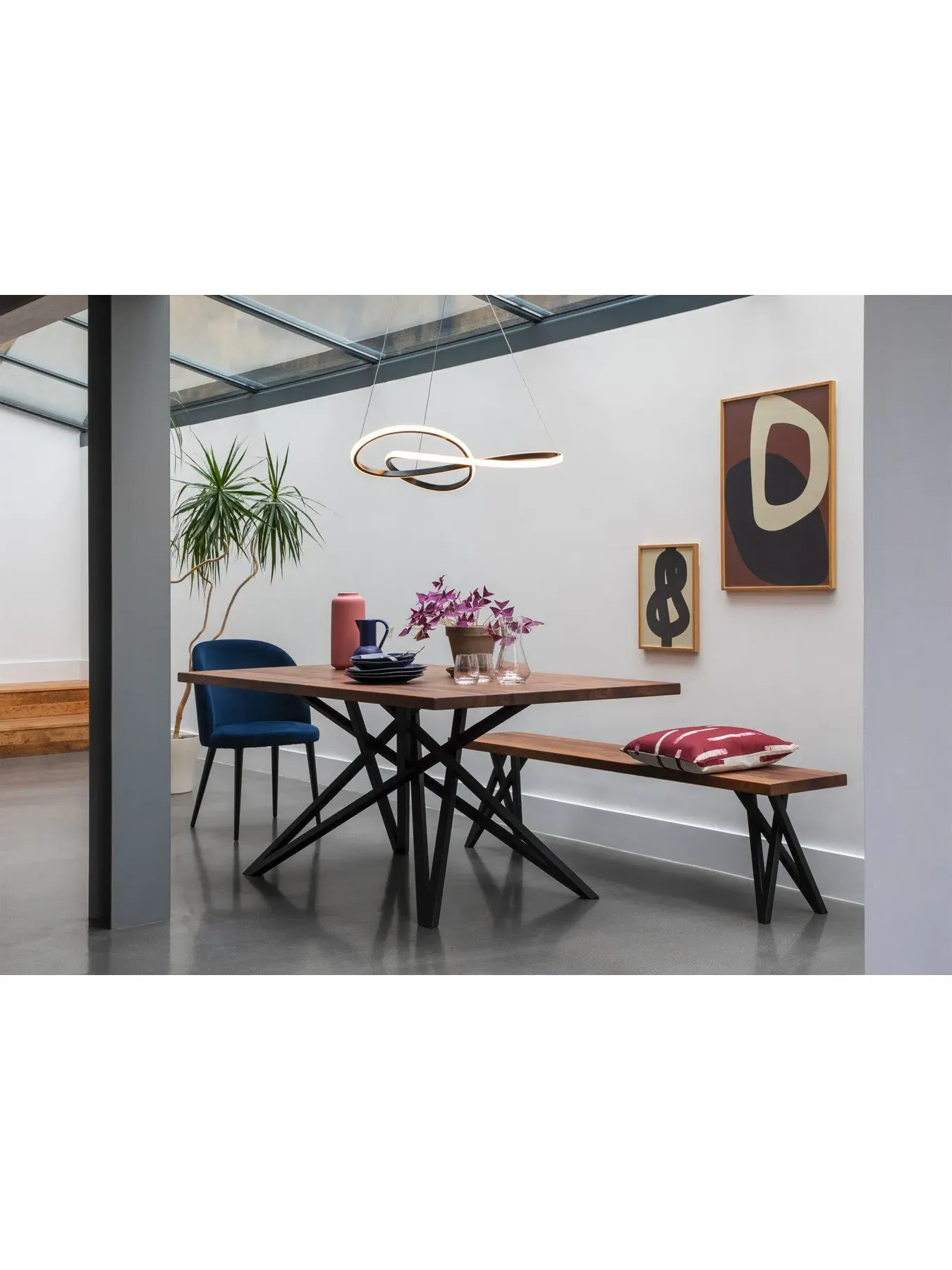 Ribbon LED Ceiling Light - Black