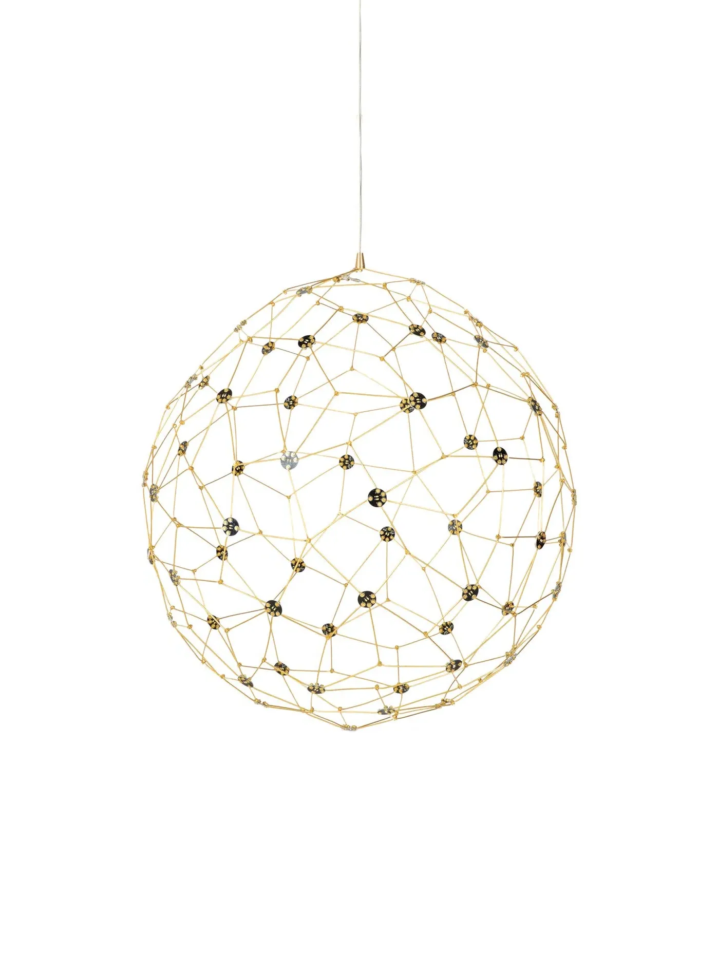 Round LED Pendant Light - Gold image