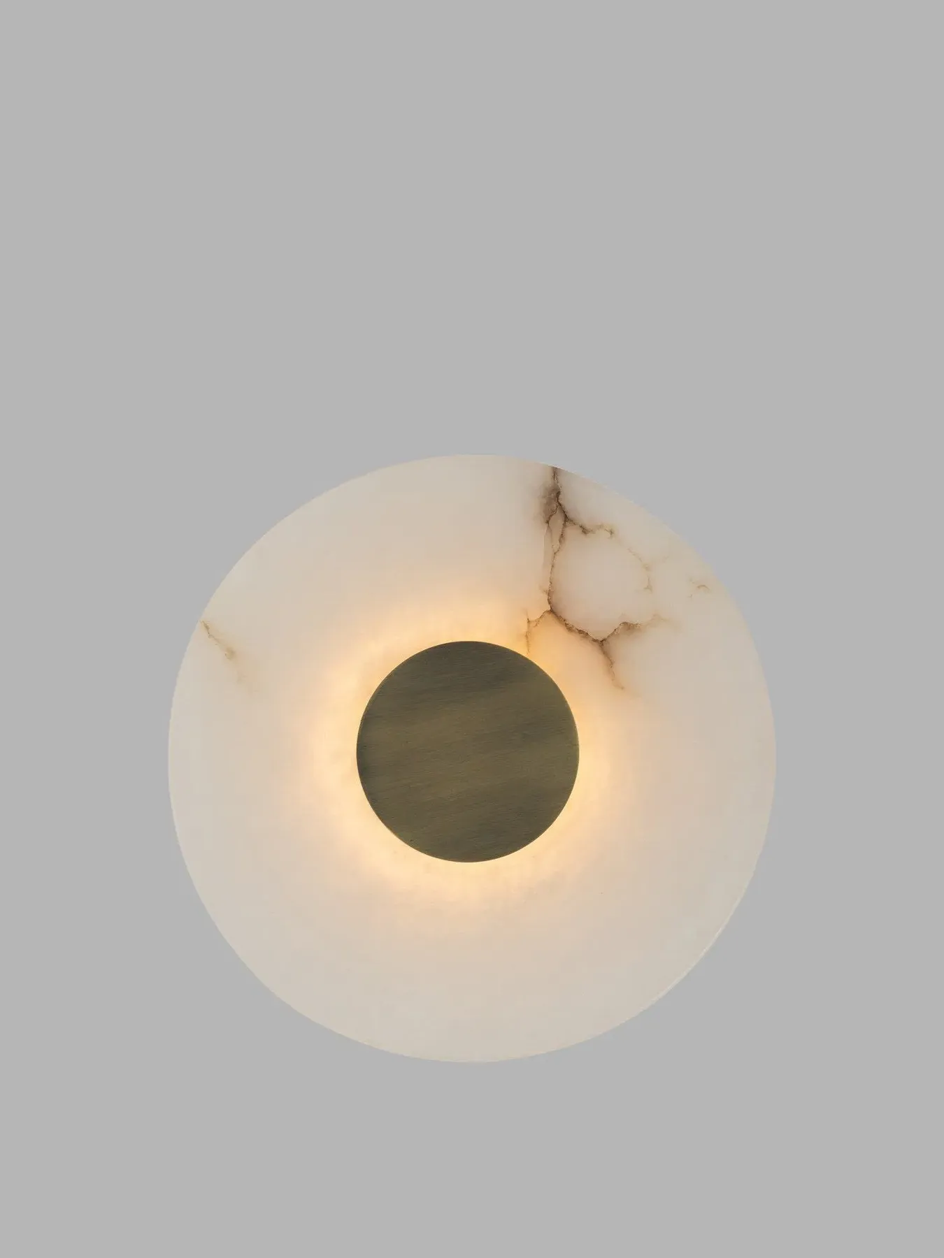 Round LED Wall Light IP44 - White, Alabaster