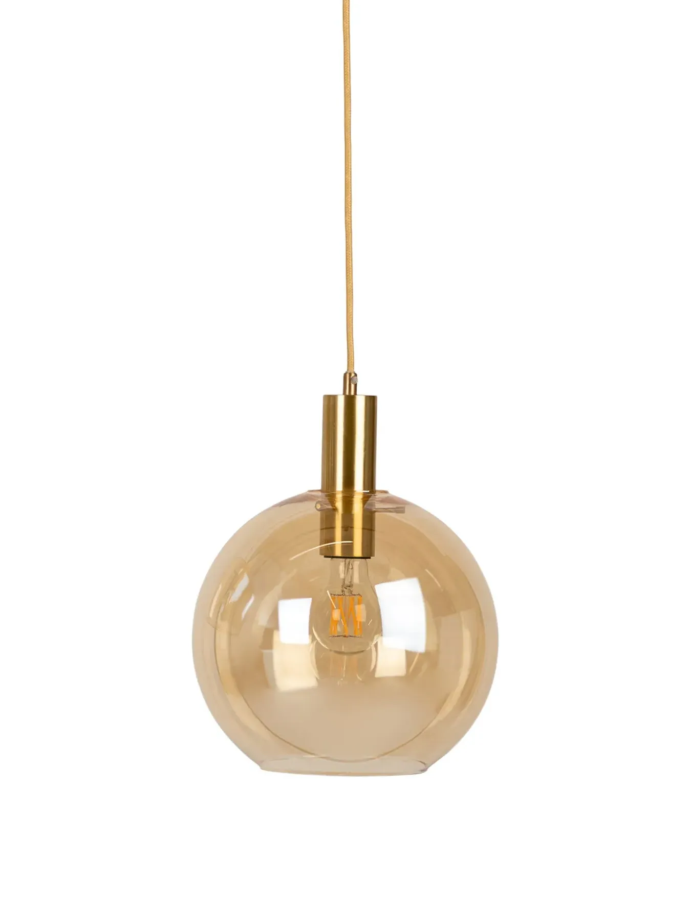 Round Pendant Light - Gold, Glass image