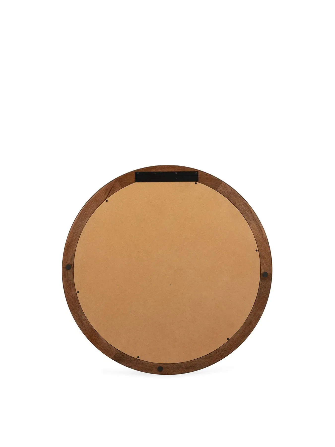 Round Wall Mirror - Dark Wood, Mango Wood