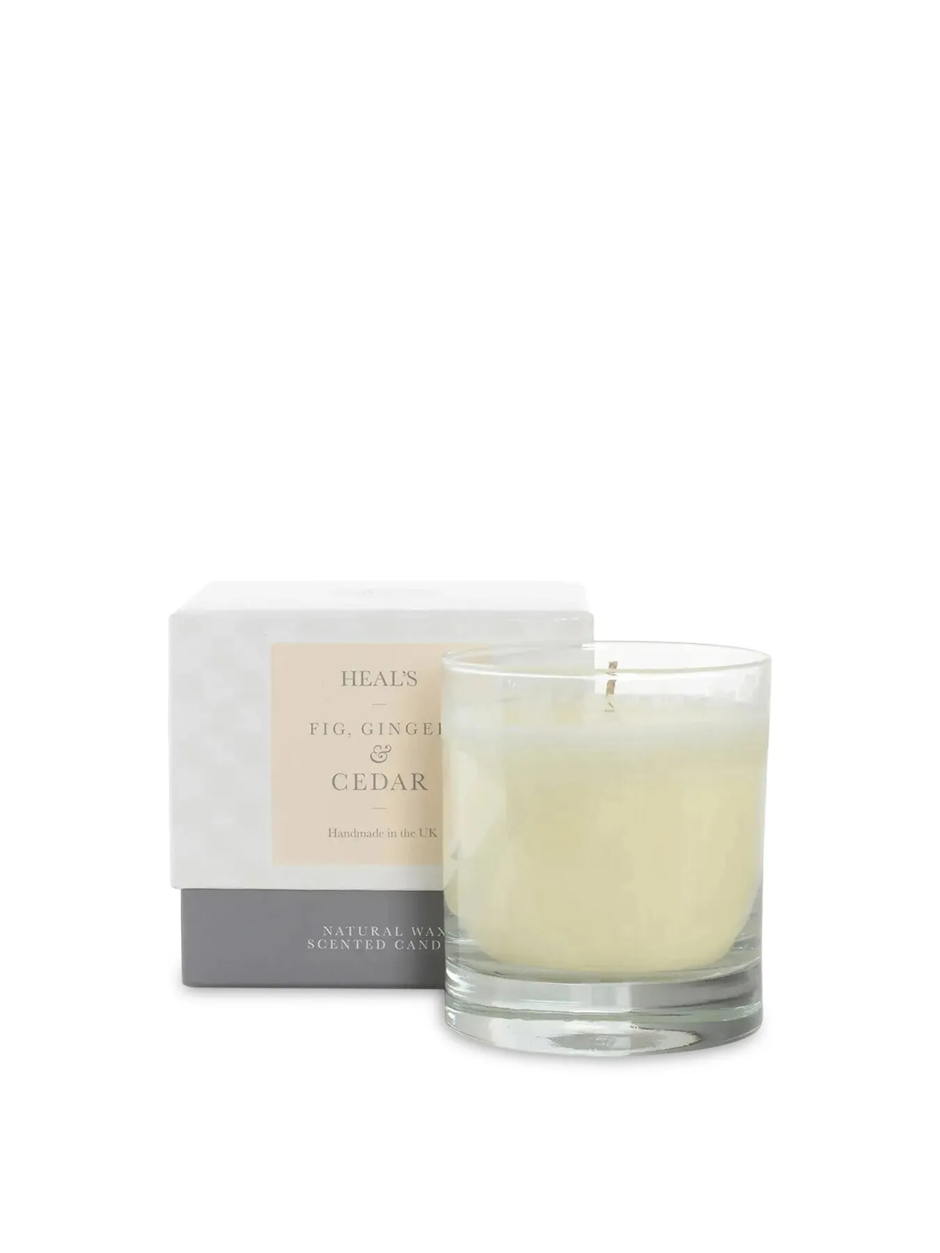Scented Candle Fig Ginger Cedar - White image