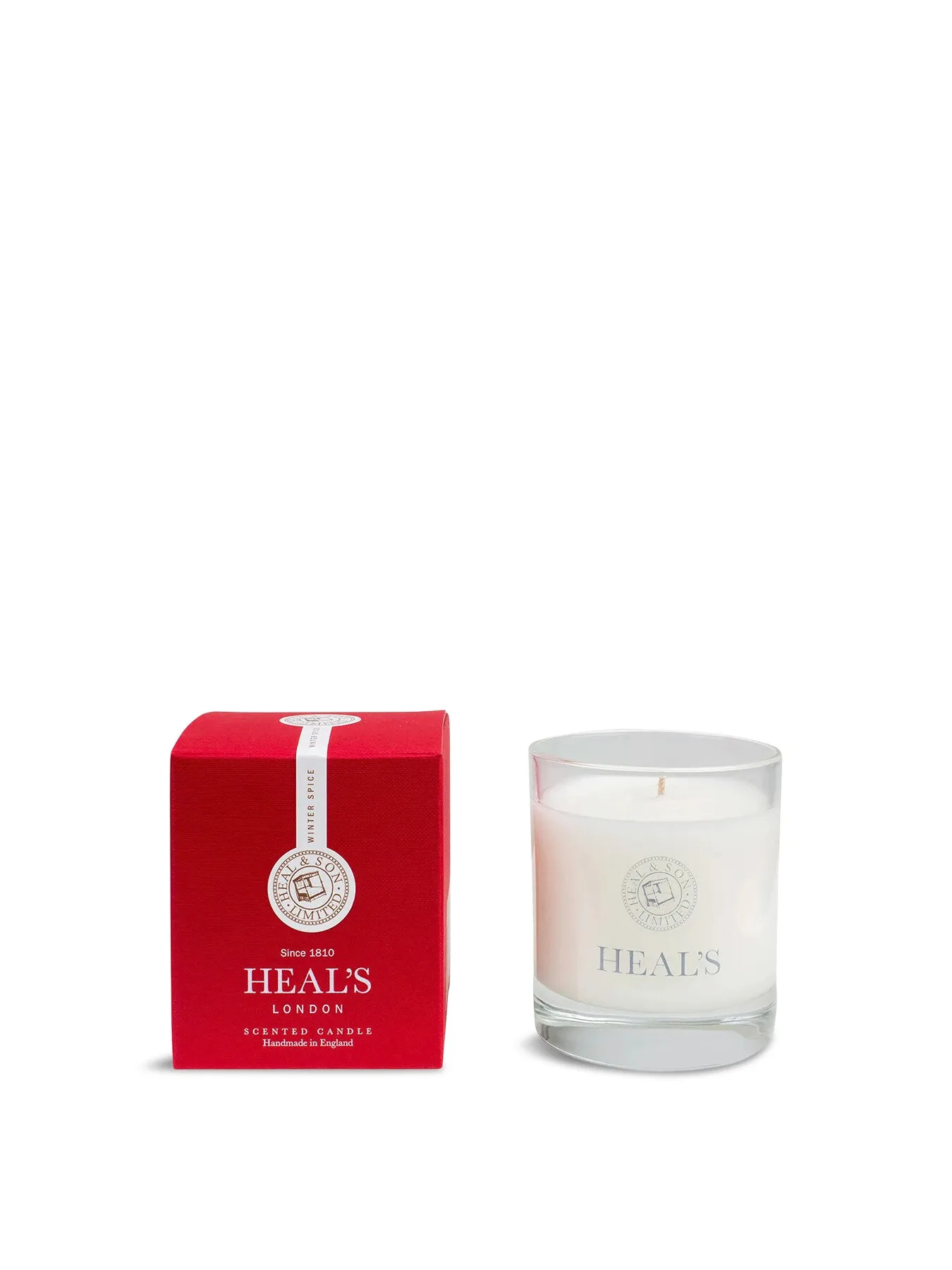 Scented Glass Candle Winter Spice - White image