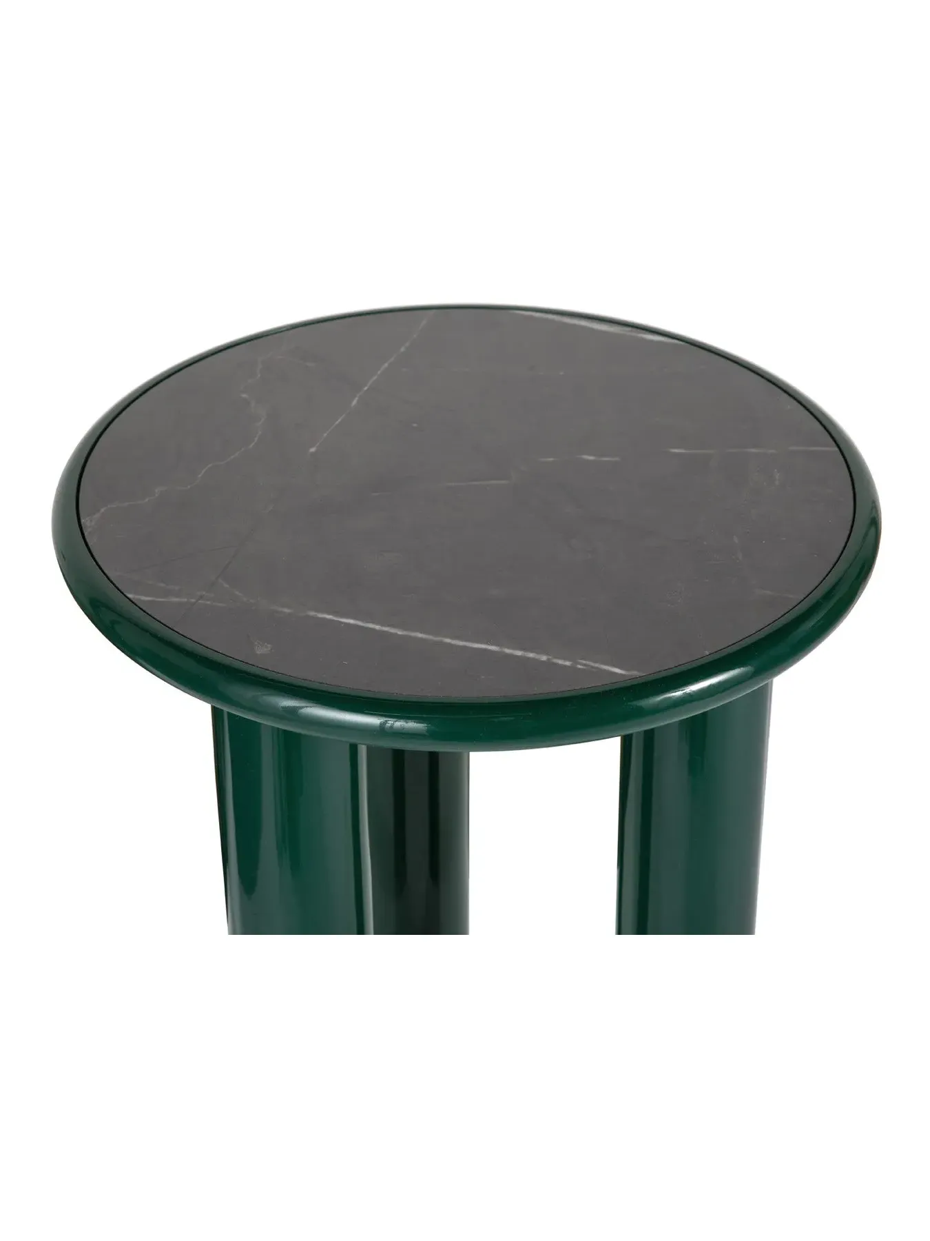 Side Table with Ceramic Top - Green, Lacquered