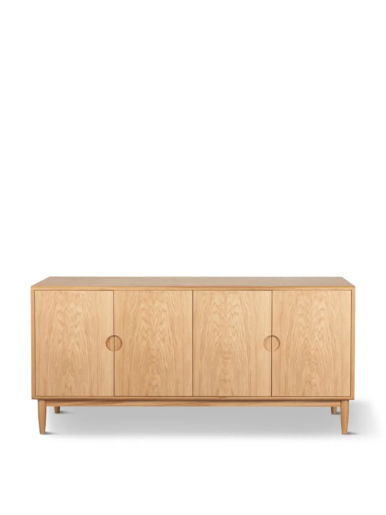 Sideboard with Storage - Oak, Solid Wood image