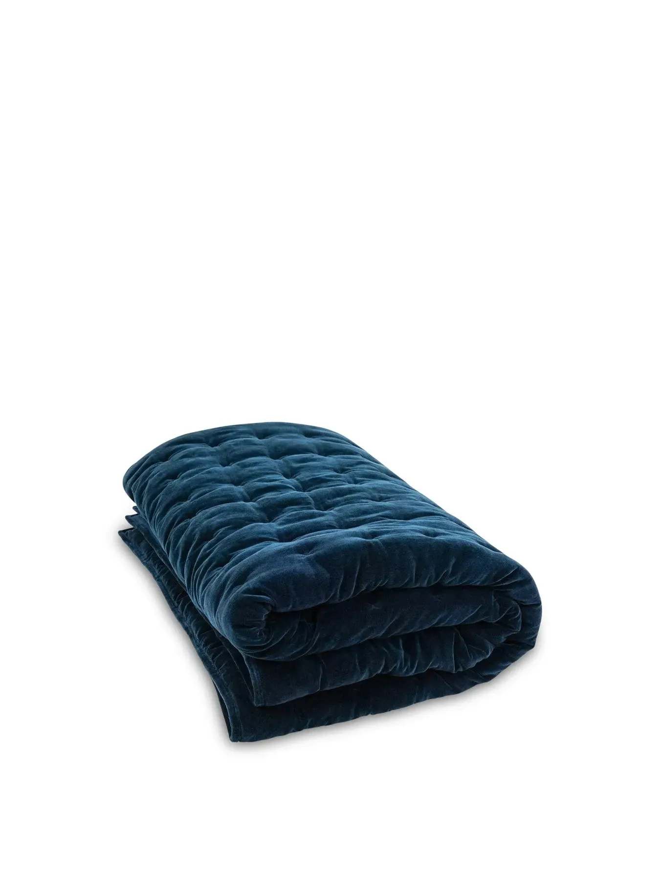 Single Velvet Quilt - Blue, Cotton image