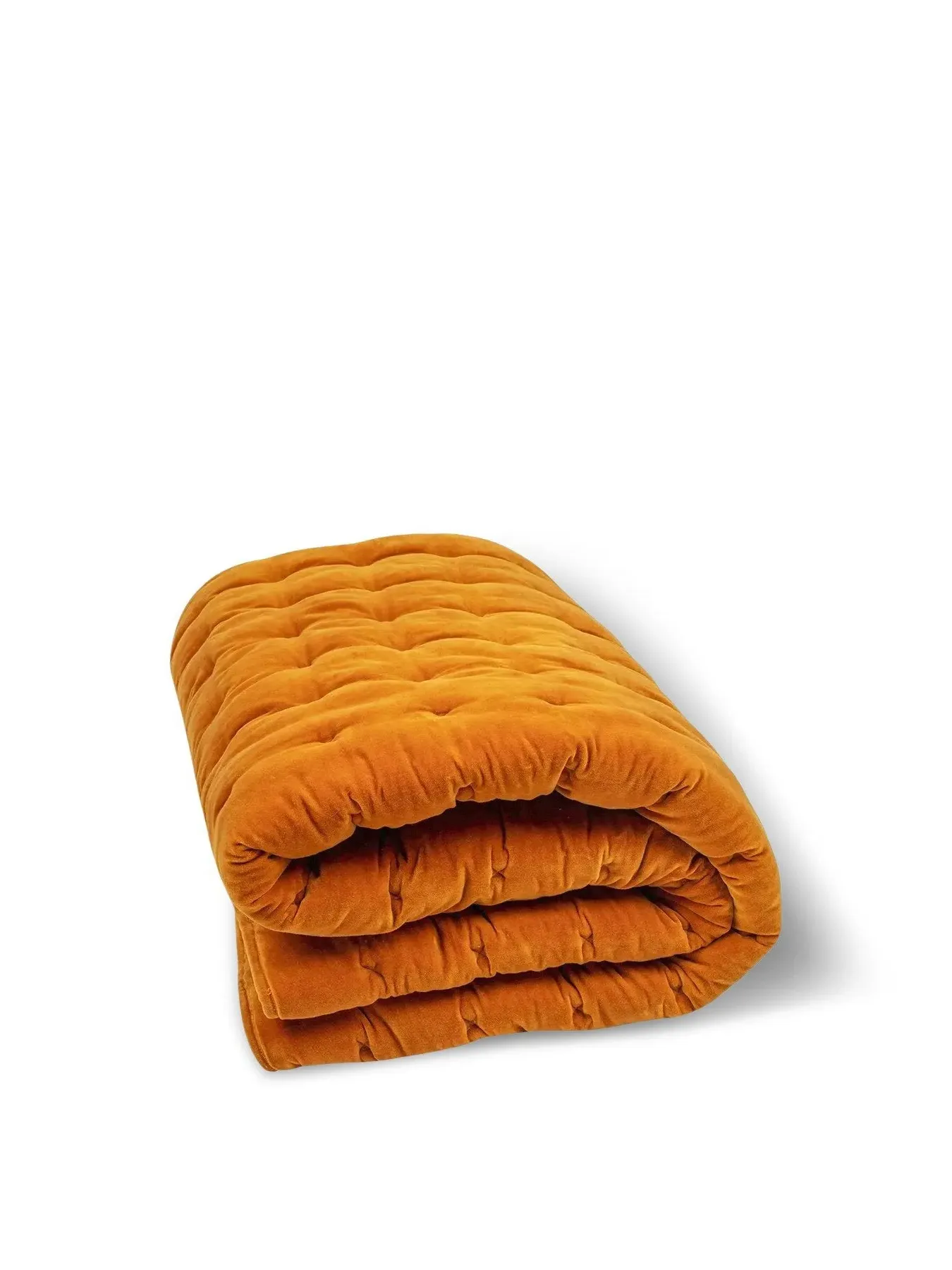 Single Velvet Quilt - Yellow, Cotton image
