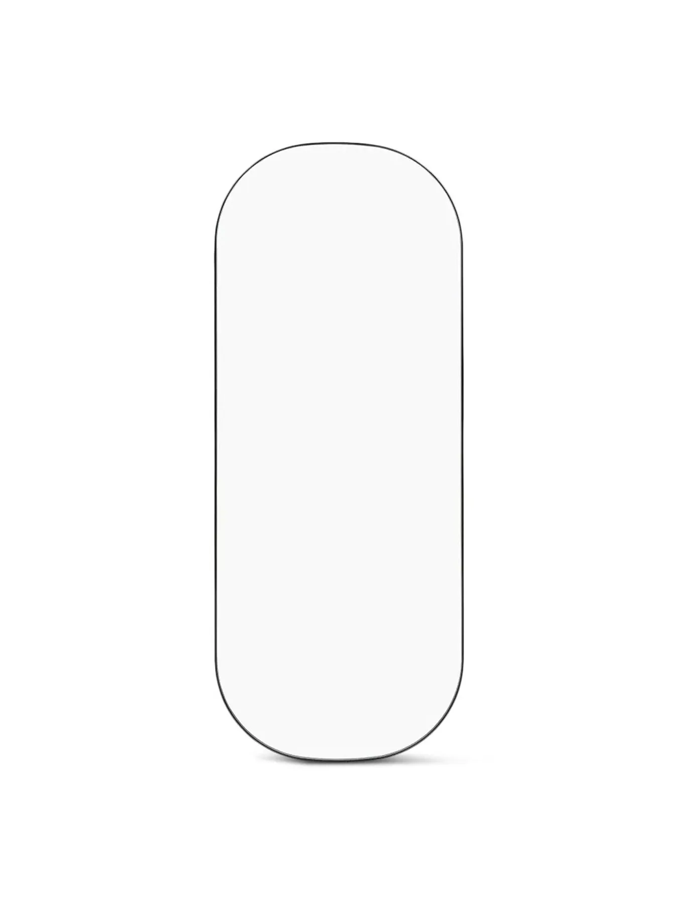 Small Oval Mirror with Fine Edge - Black image
