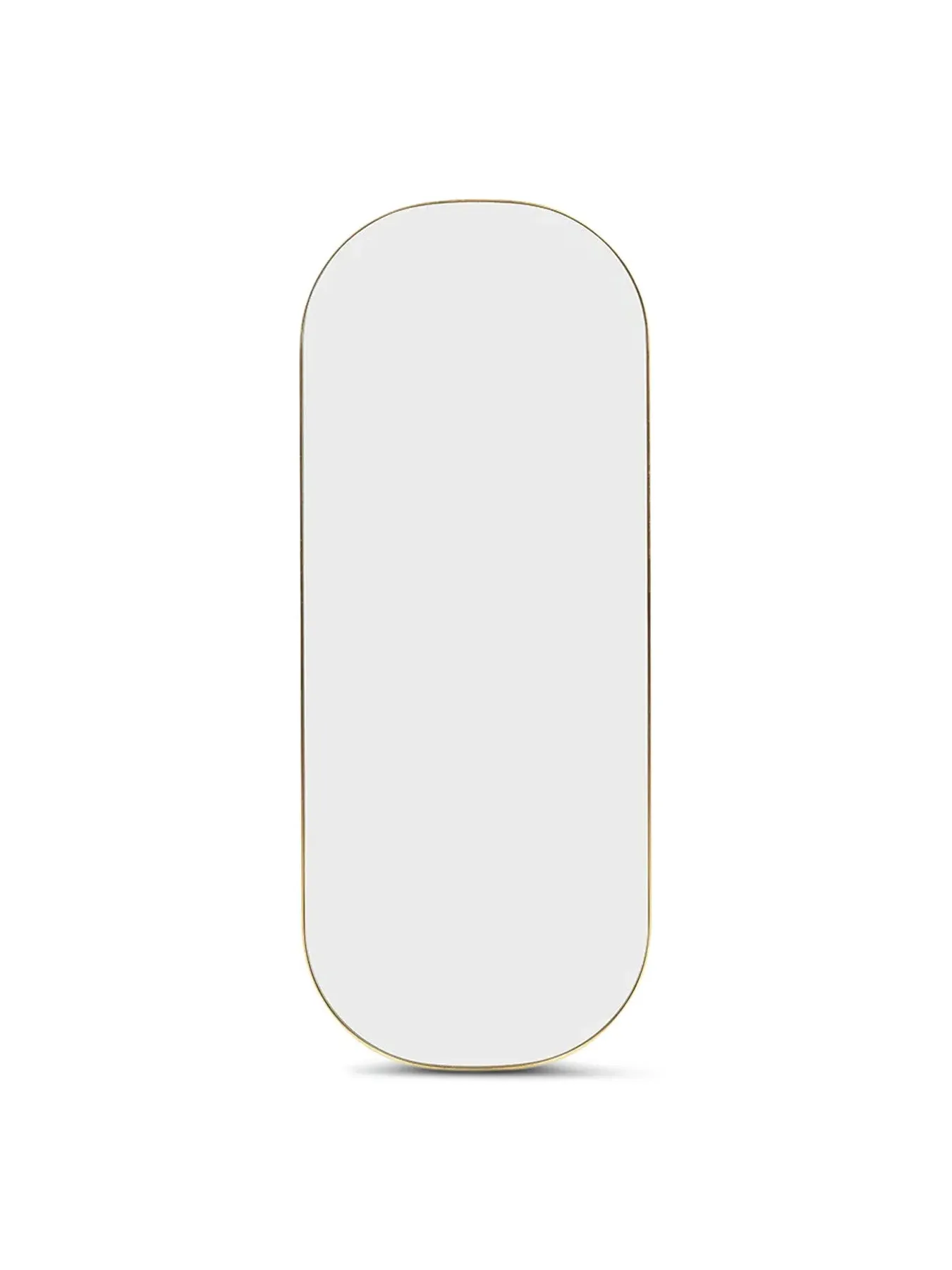 Small Oval Mirror with Fine Edge - Gold image