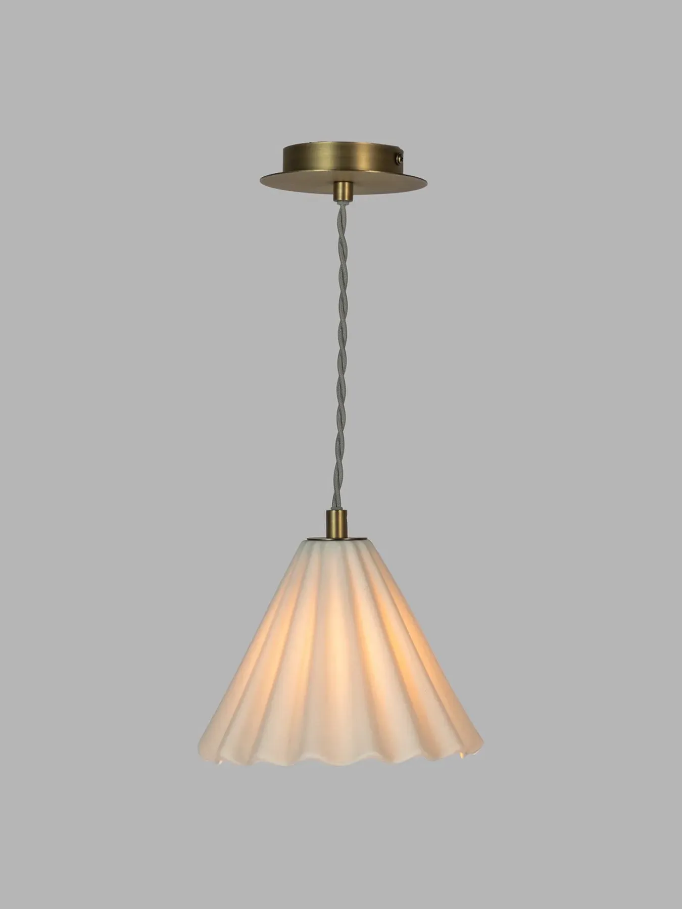 Small Pendant Light - White, Porcelain