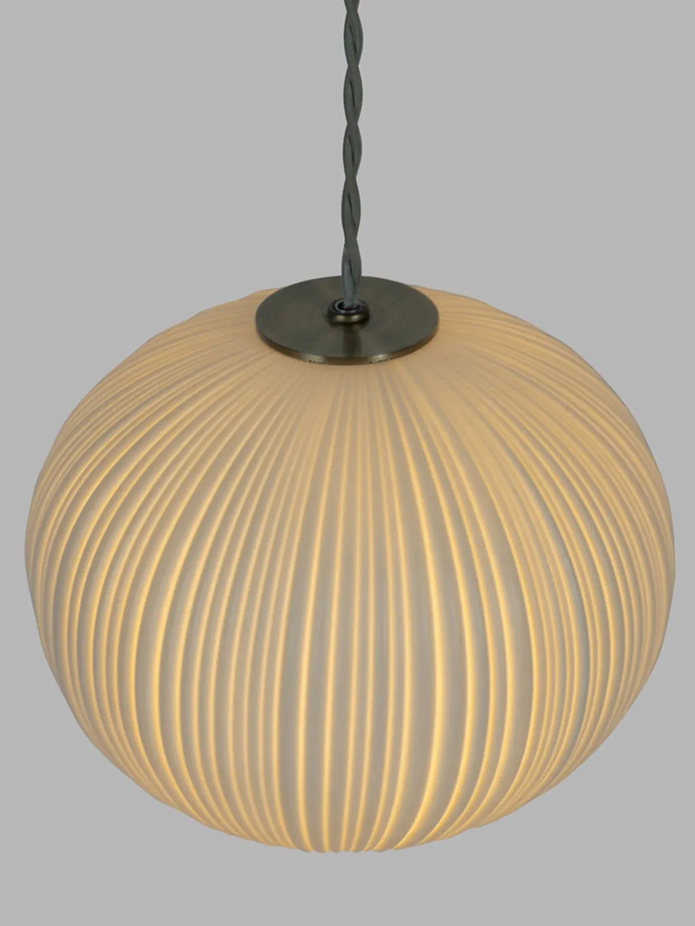 Small Sea Urchin Pendant Light - White, Porcelain