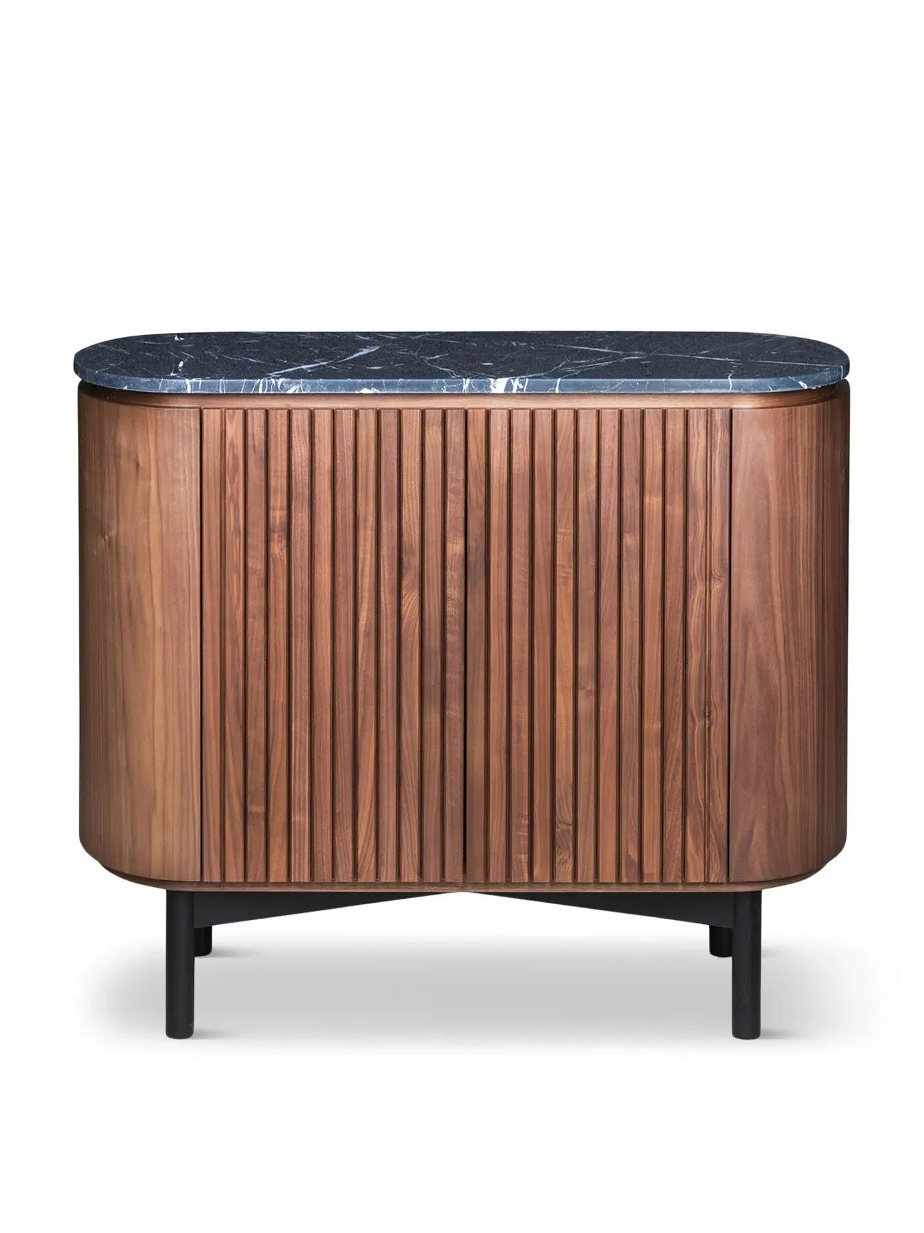 Small Sideboard with Marble Top - Brown, Walnut image