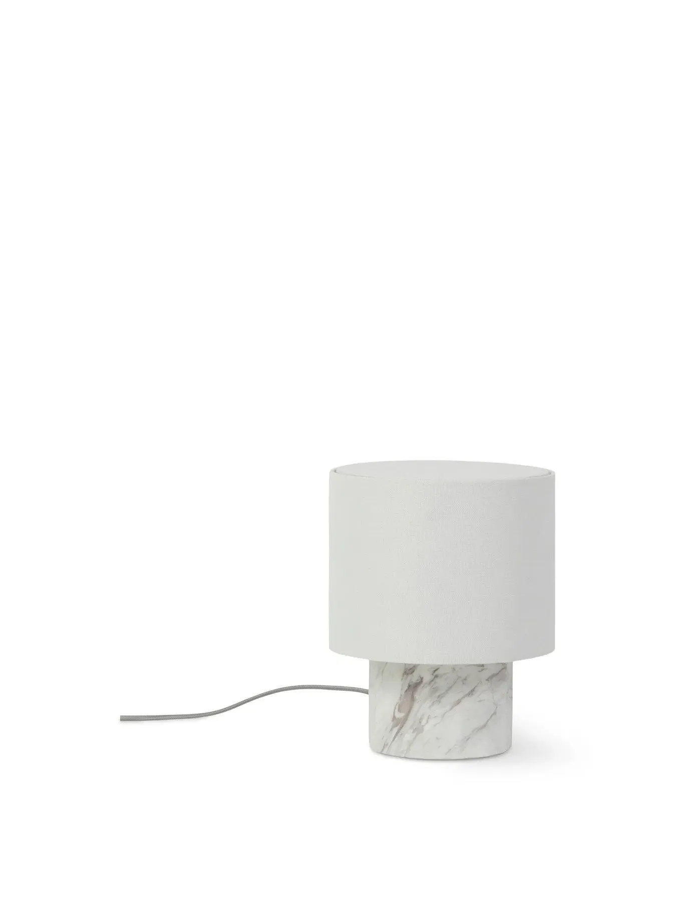 Small Table Lamp Complete - White, Marble image