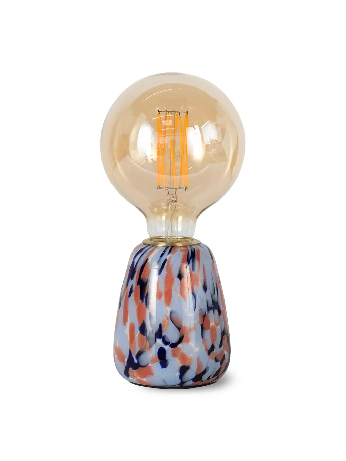 Small Table Lamp Confetti Effect - Blue, Glass image