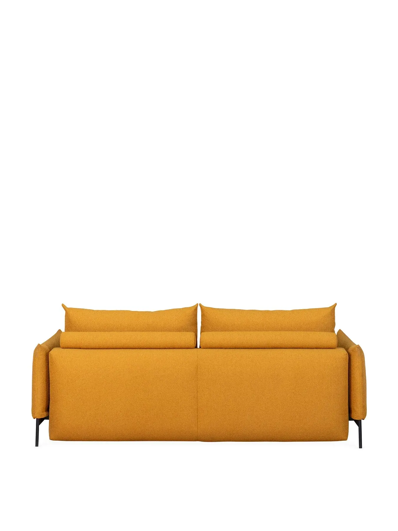 Sofa Bed with Storage - Ochre, Boucle