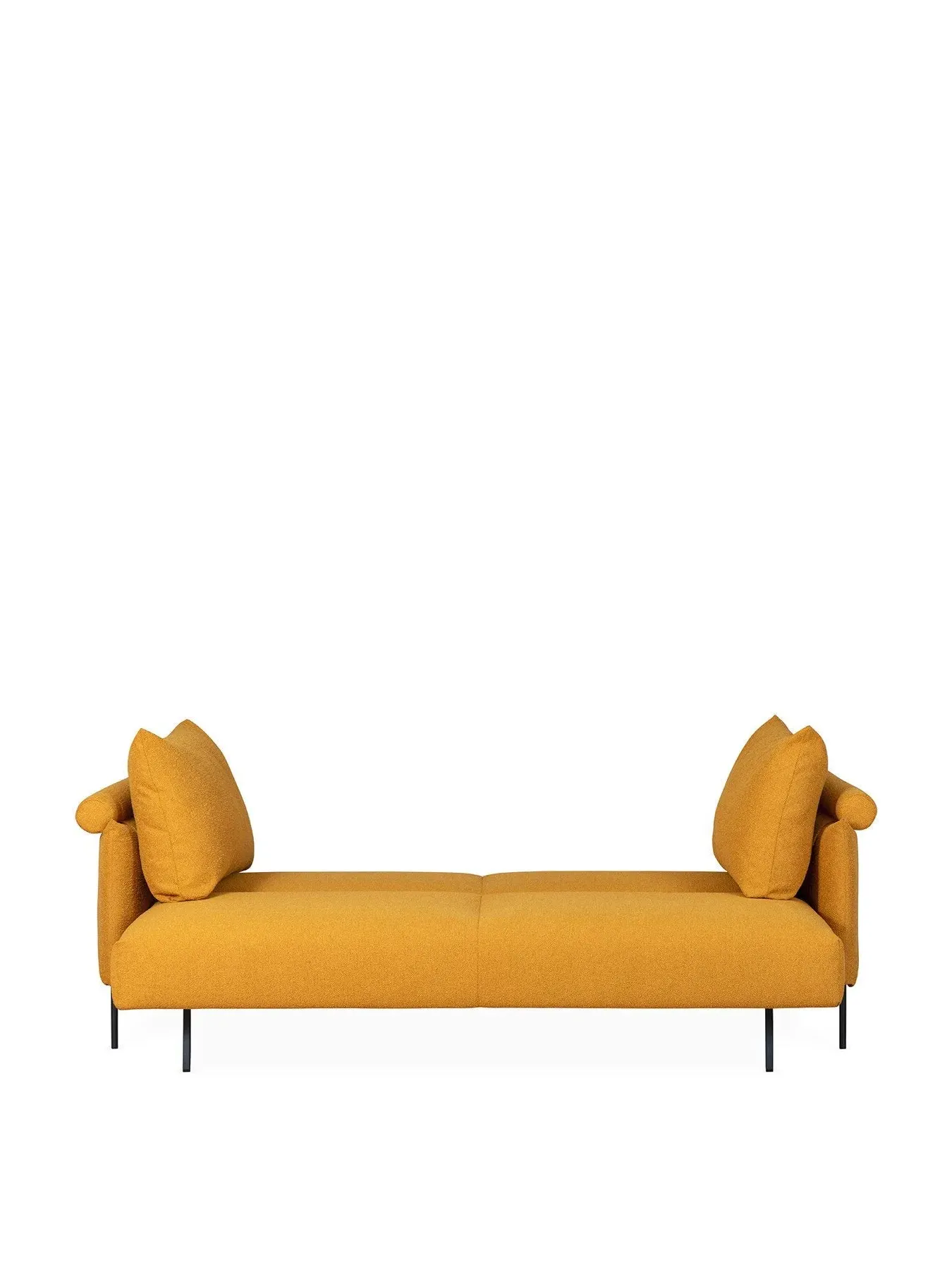Sofa Bed with Storage - Ochre, Boucle