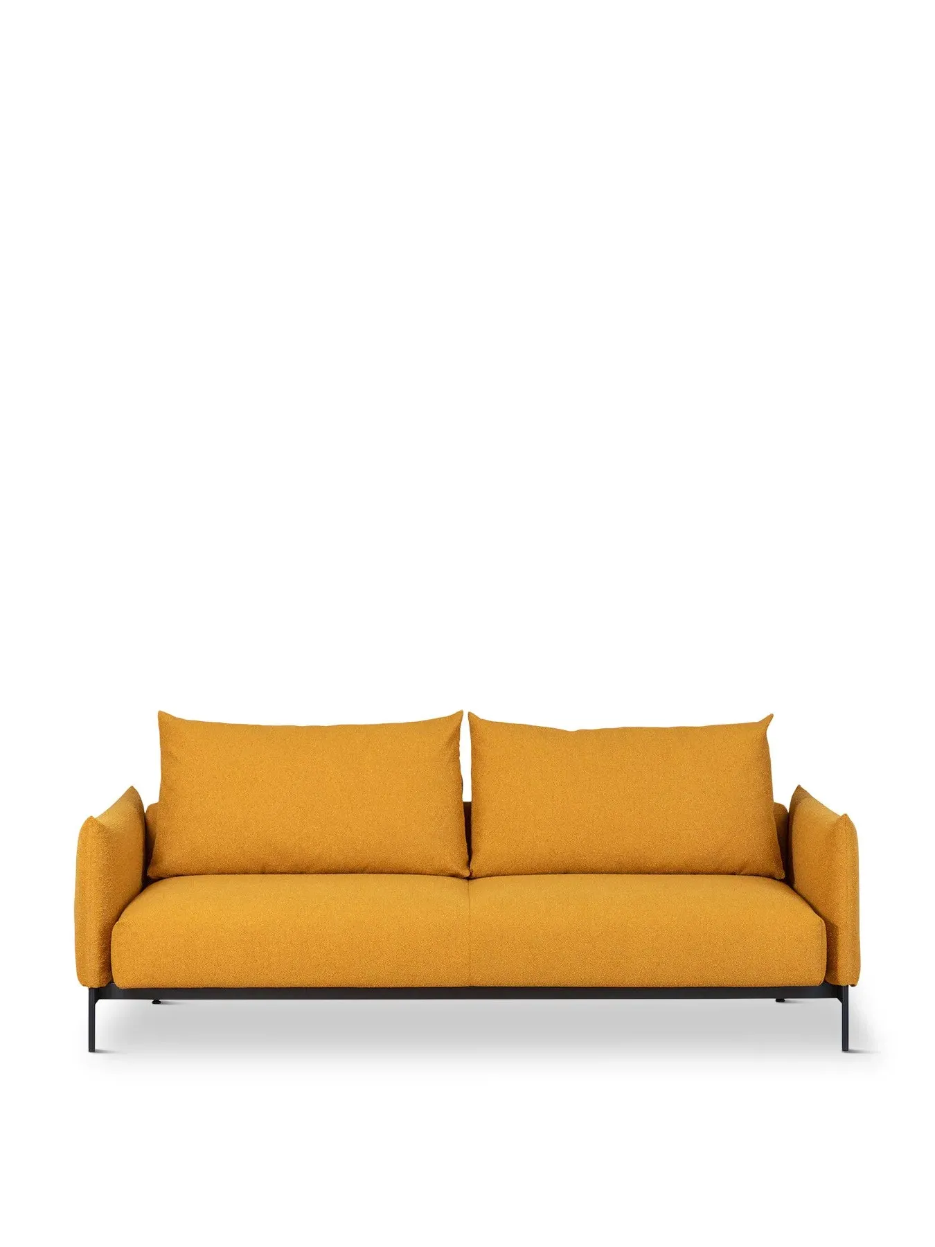Sofa Bed with Storage - Ochre, Boucle