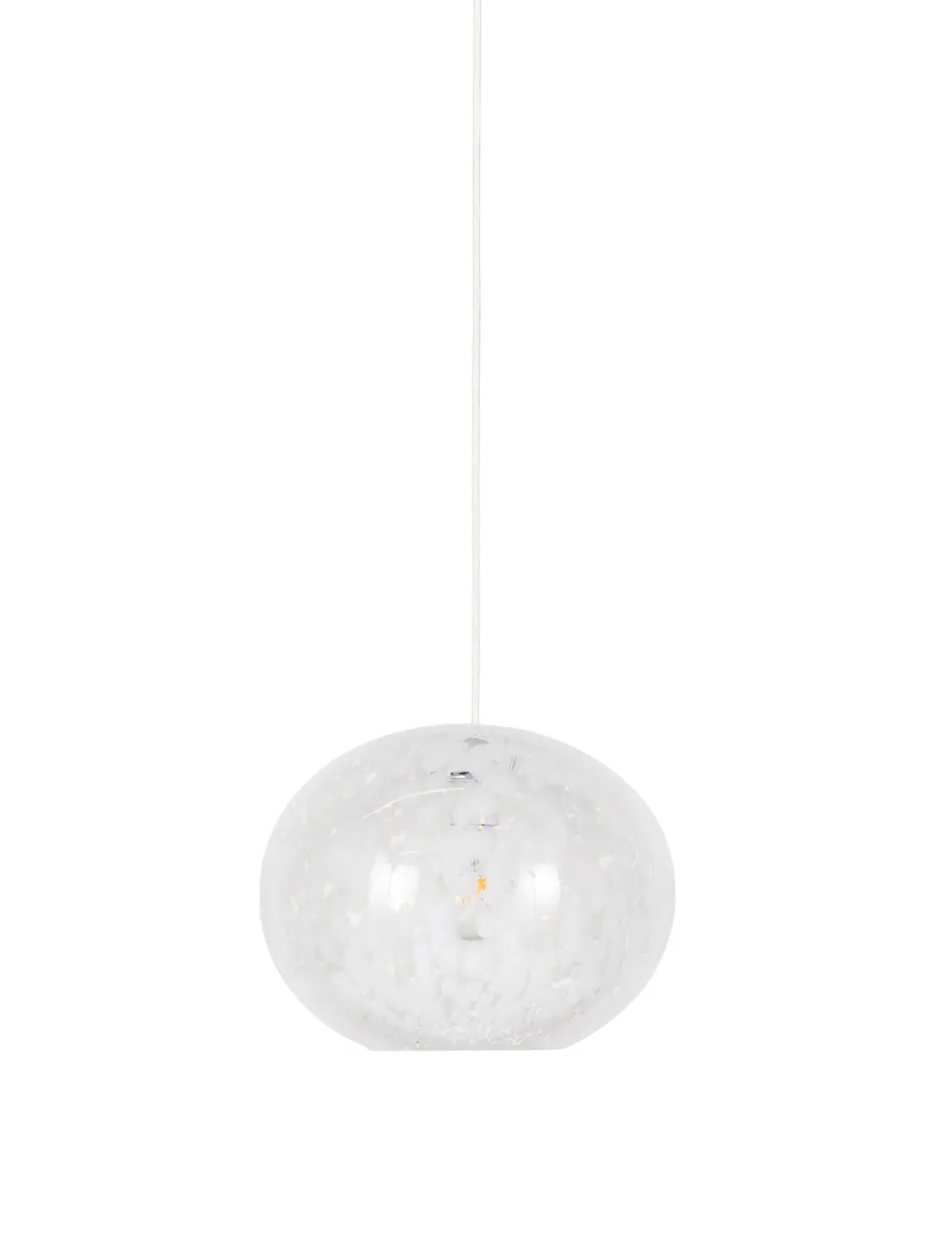 Speckled Glass Easyfit Pendant - White image