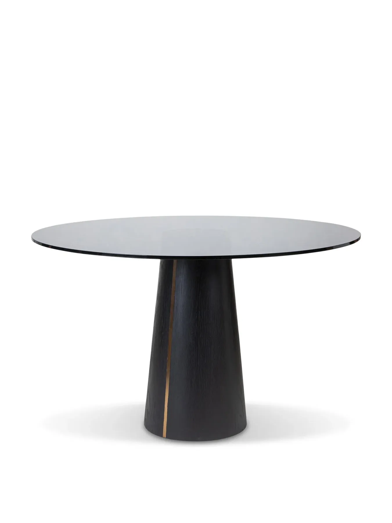 Square Pedestal Dining Table - Black, Glass image