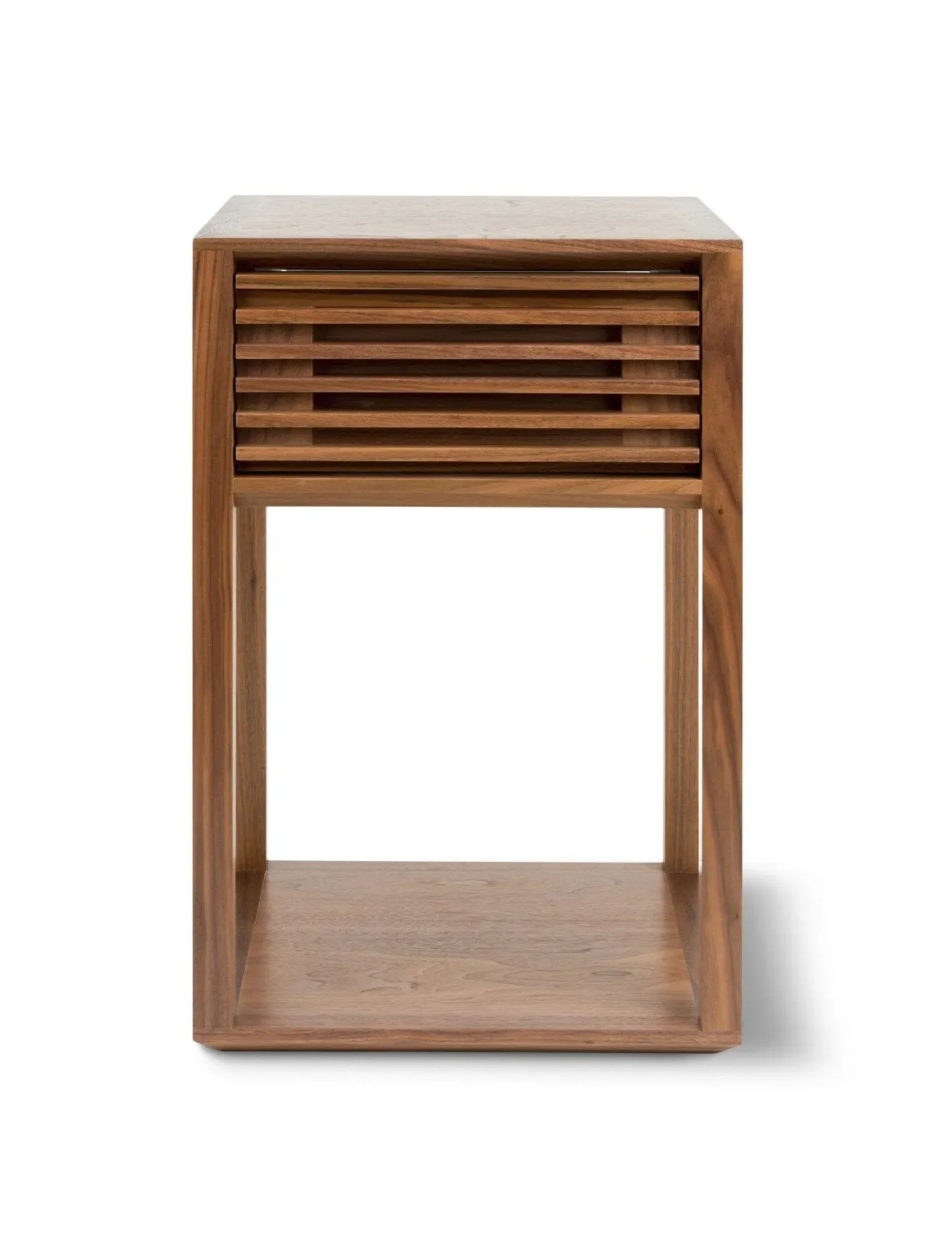 Square Side Table - Brown, Walnut