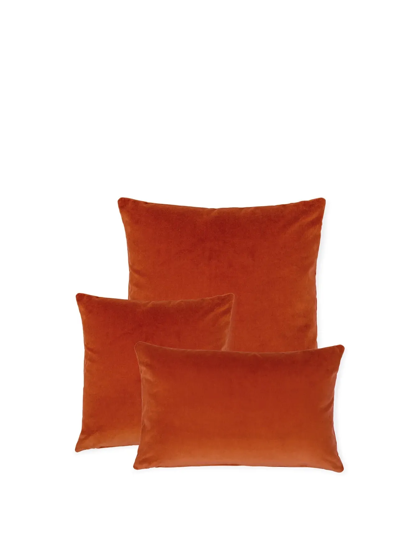 Square Velvet Cushion - Brown, Cotton