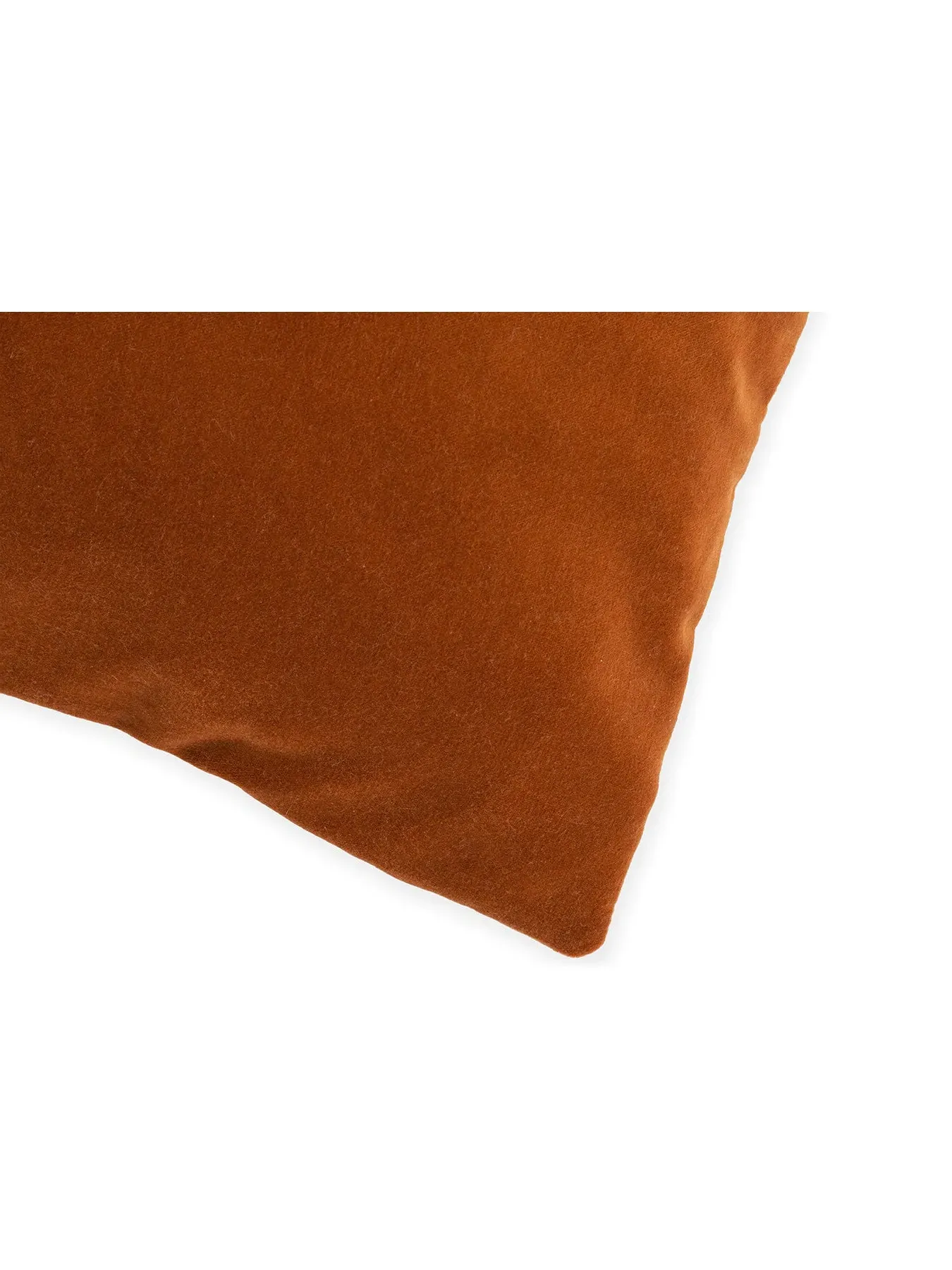 Square Velvet Cushion - Orange, Cotton