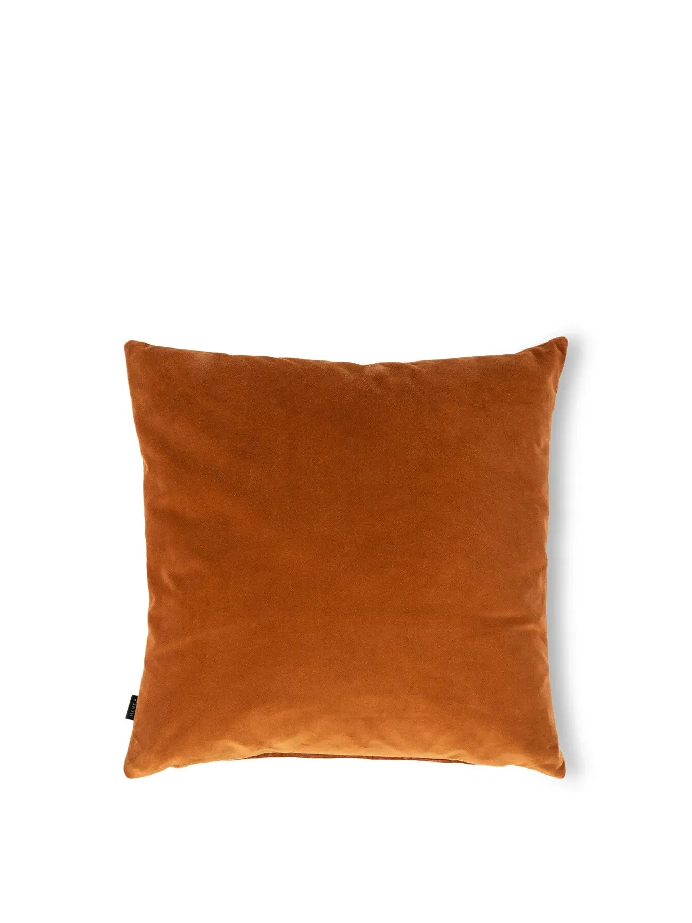 Square Velvet Cushion - Orange, Cotton image