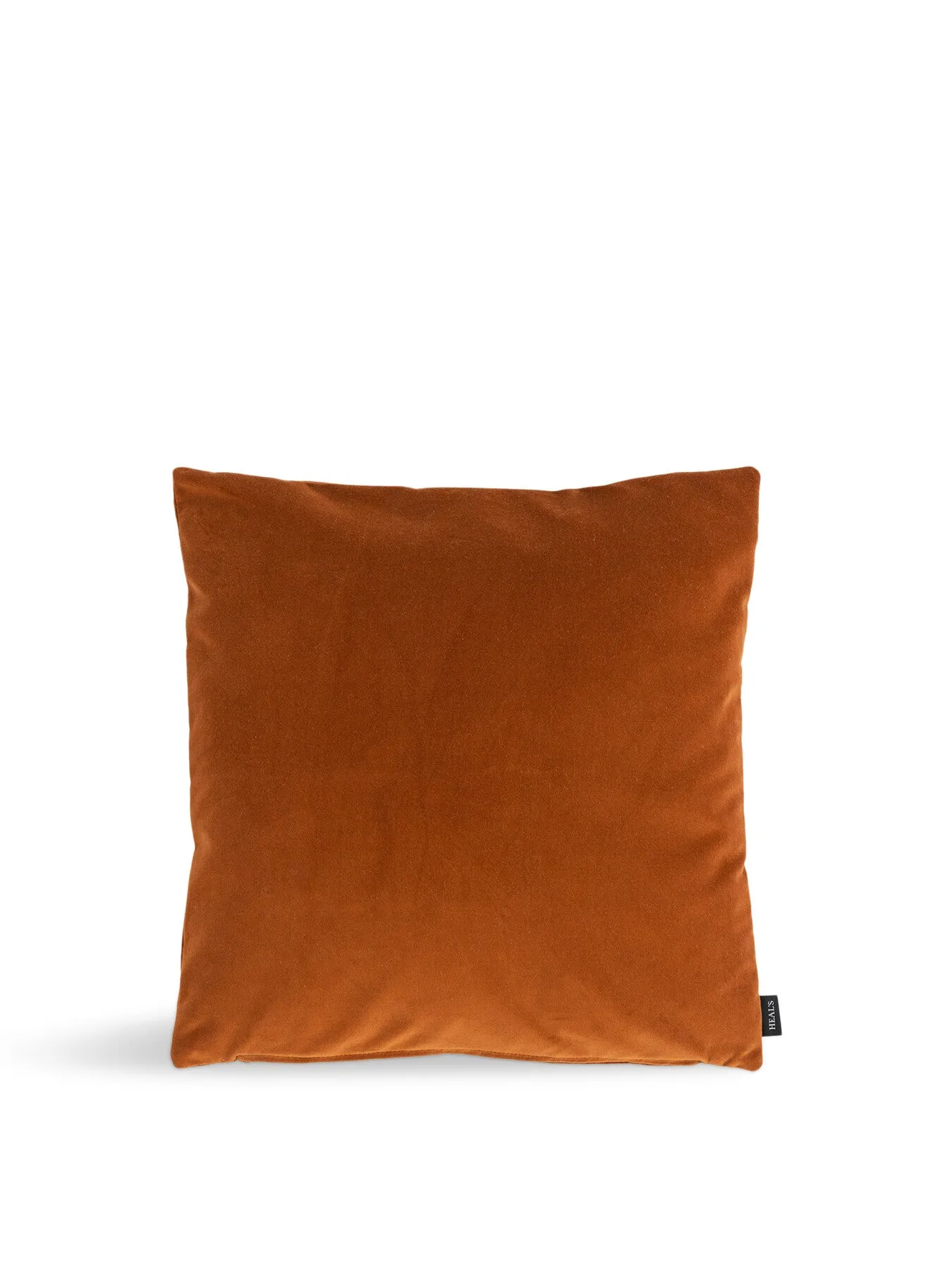 Square Velvet Cushion - Orange, Cotton image