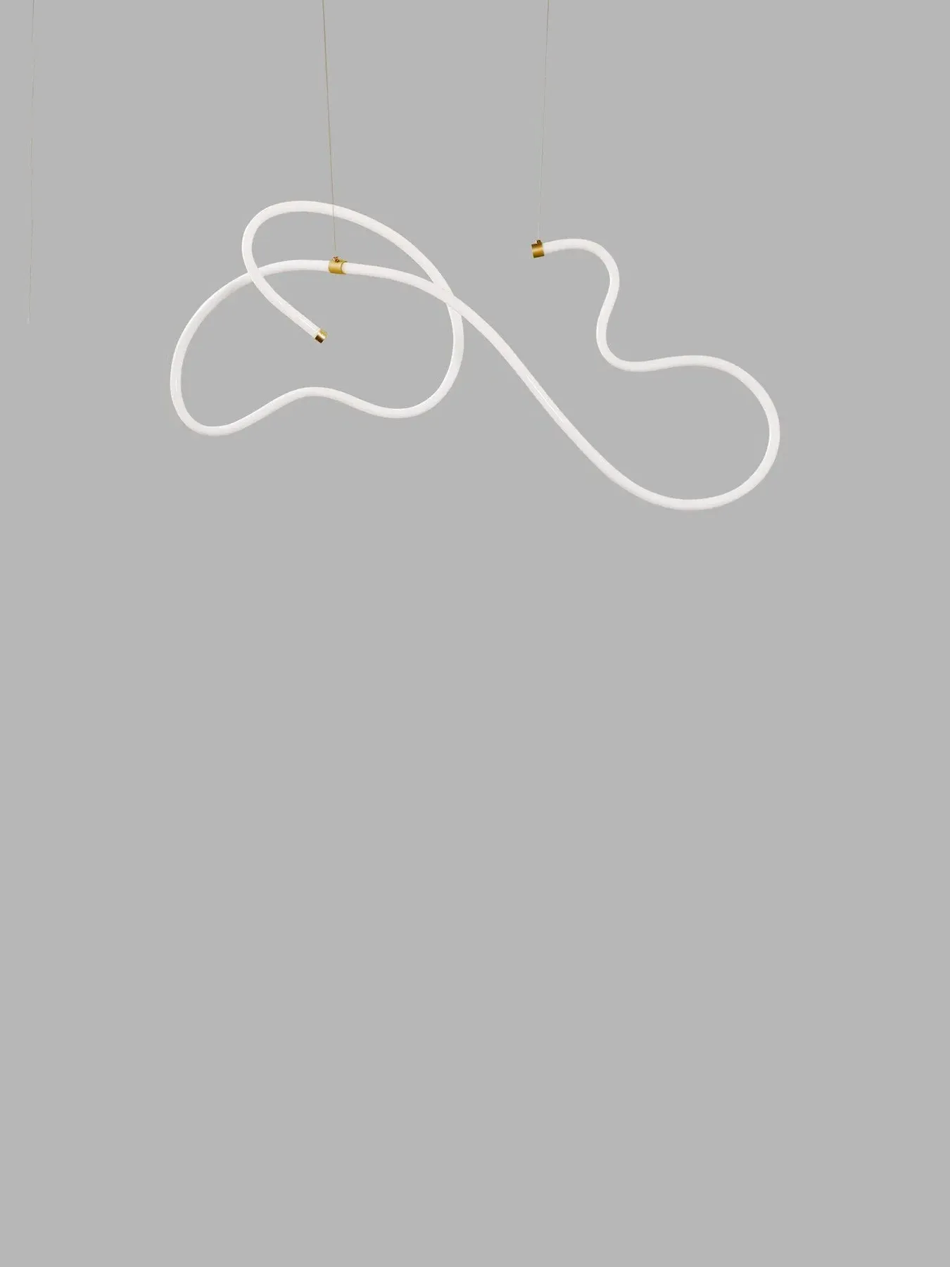 Squiggle LED Pendant Light - White, Plastic