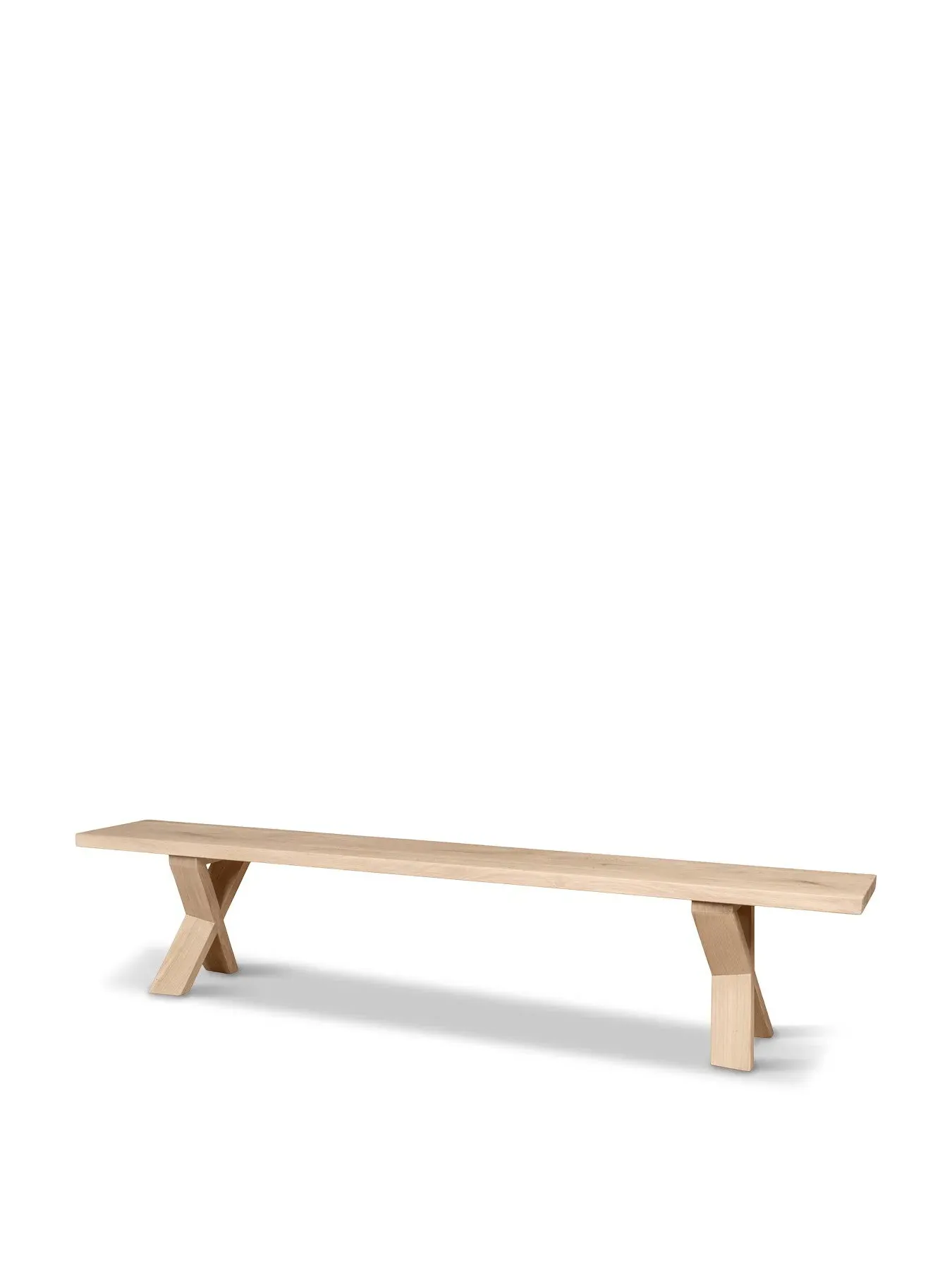 Straight Edge Bench - Brown, White Oak image