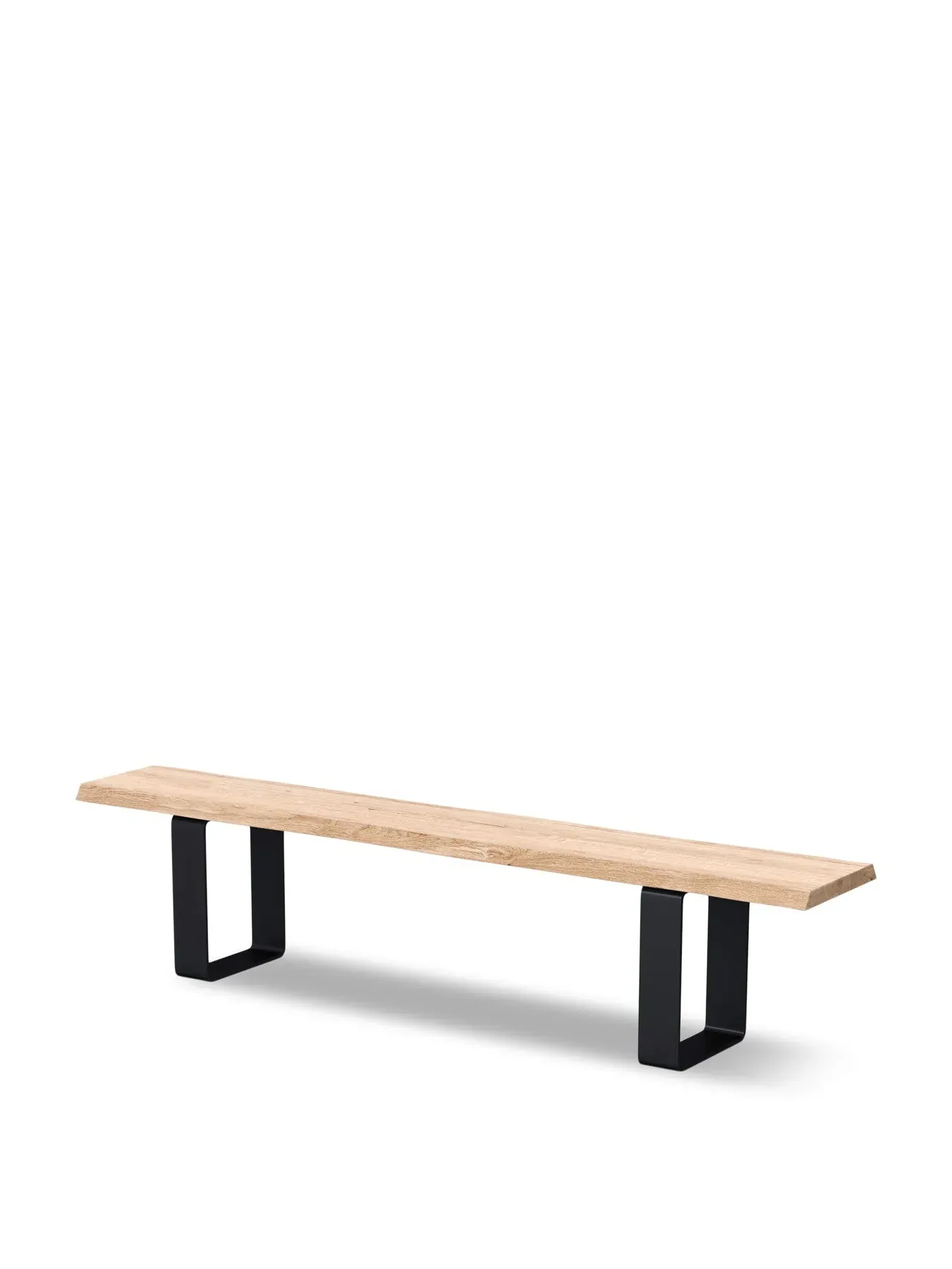 Straight Edge Bench - Brown, White Oak image