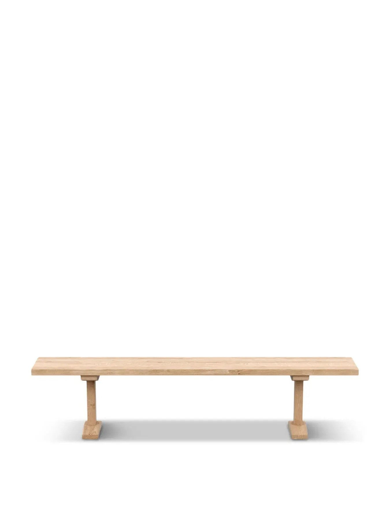 Straight Edge Bench - Brown, White Oak image