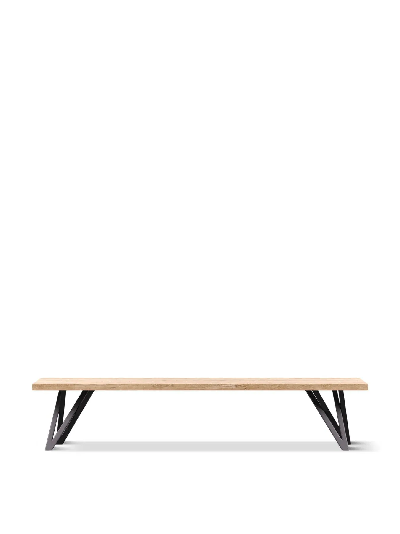 Straight Edge Bench - Brown, White Oak image