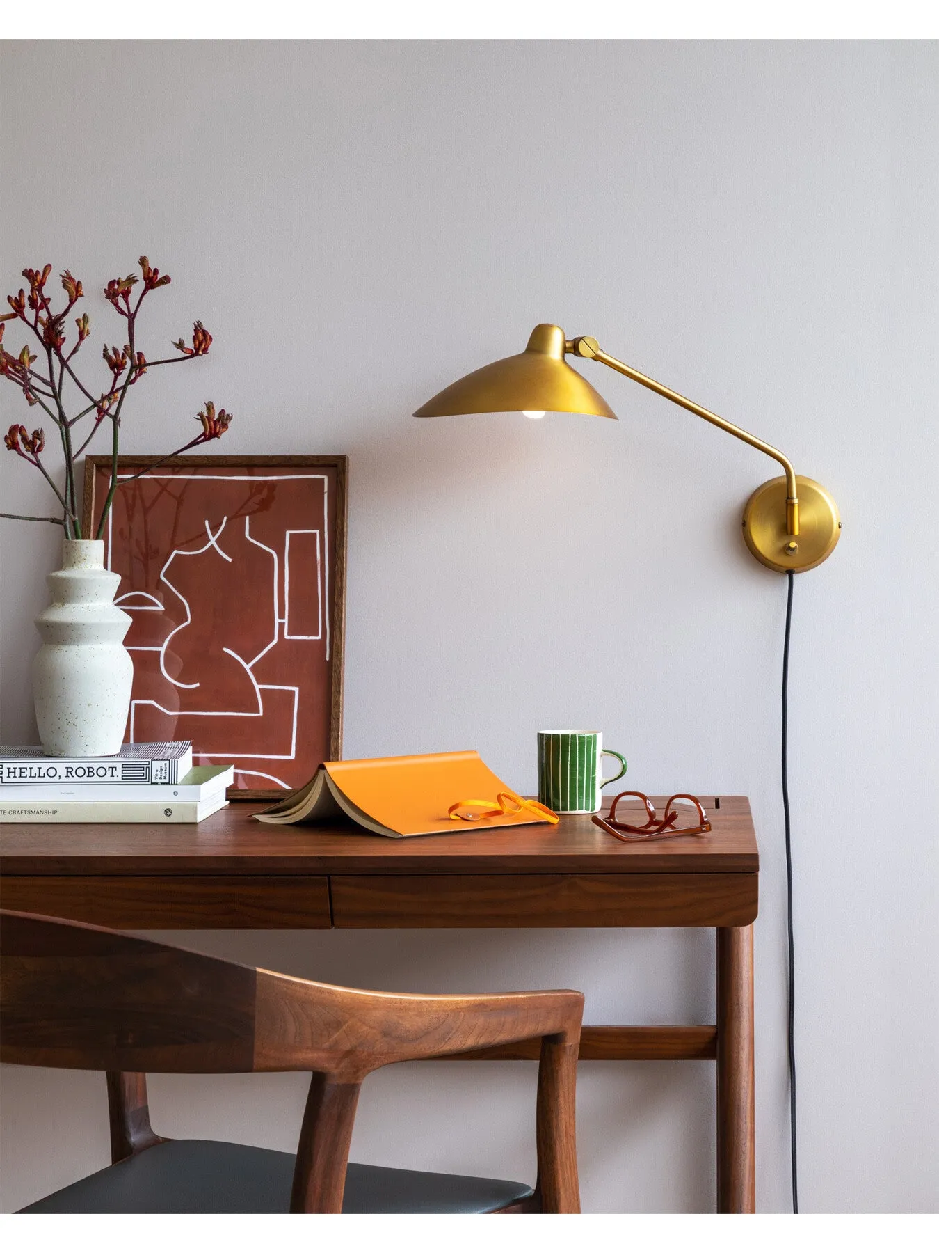 Swing Arm Wall Light - Gold, Brass