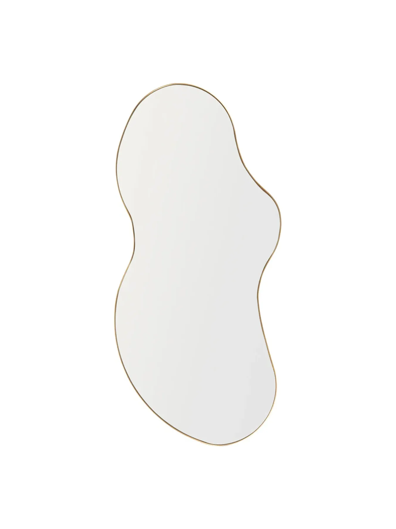 Tall Organic Mirror Fine Edge - Gold image