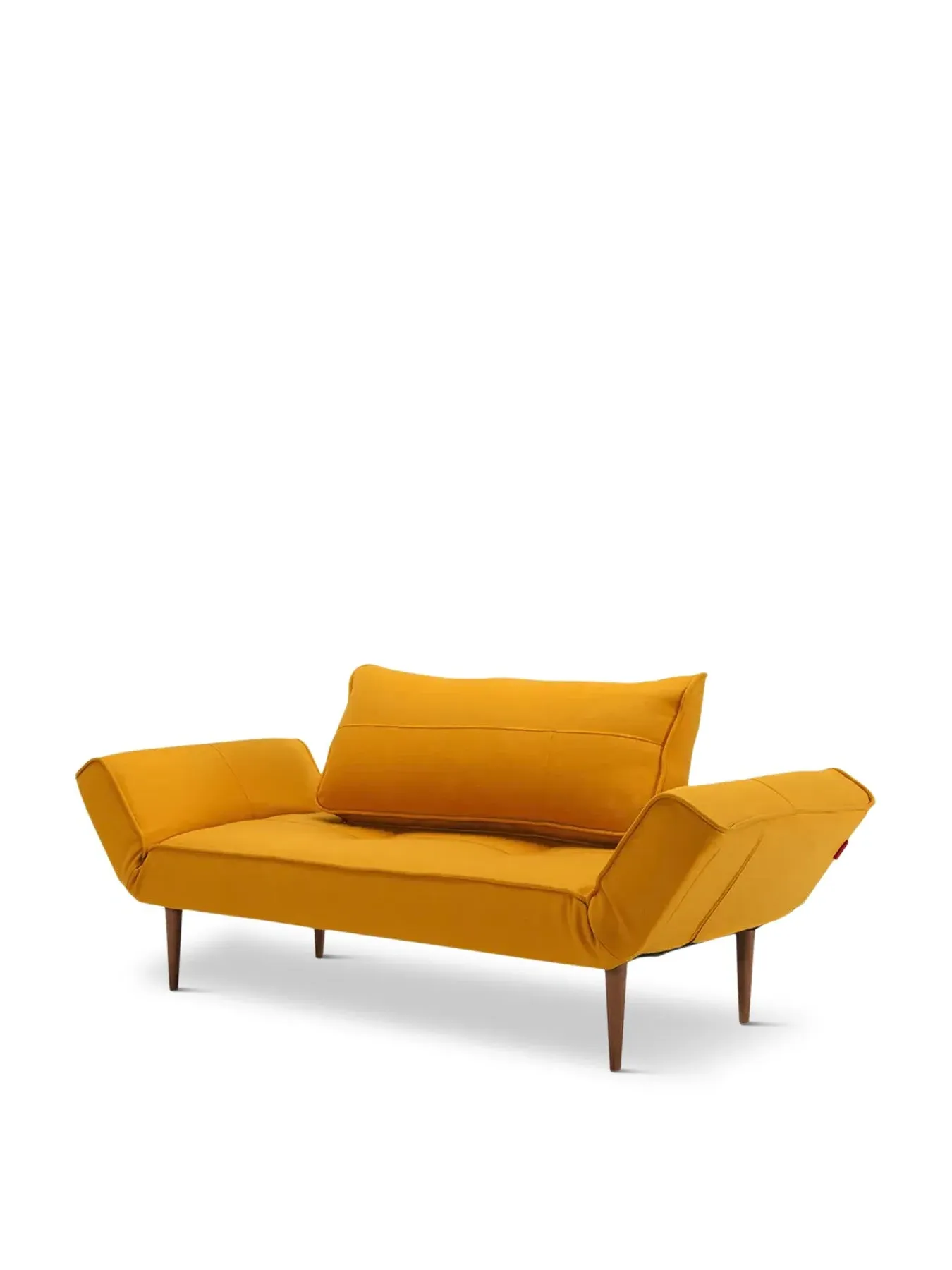 Tilt Sofa Bed with Adjustable Arms - Yellow, Velvet image