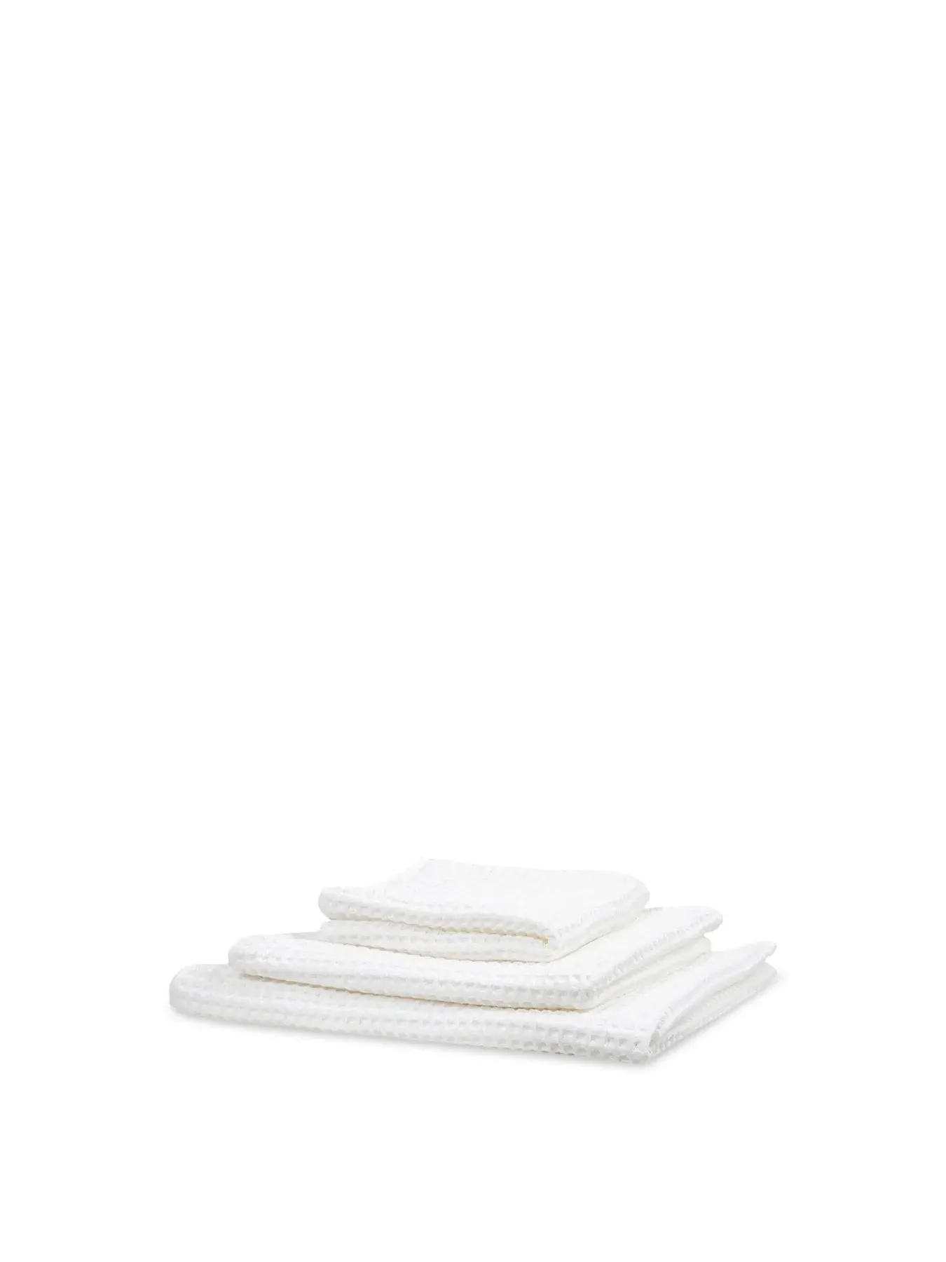 Waffle Bath Sheet - White, Cotton image