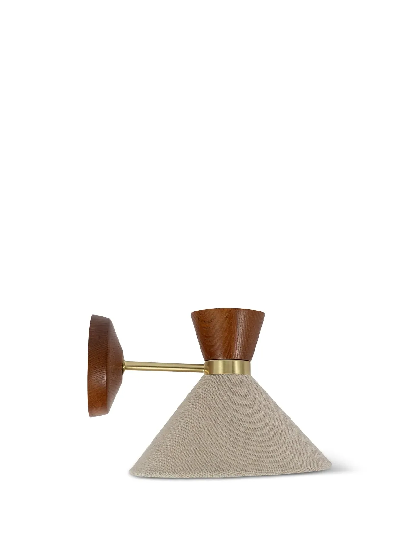 Wall Light with Dimmer - Walnut, Cotton image