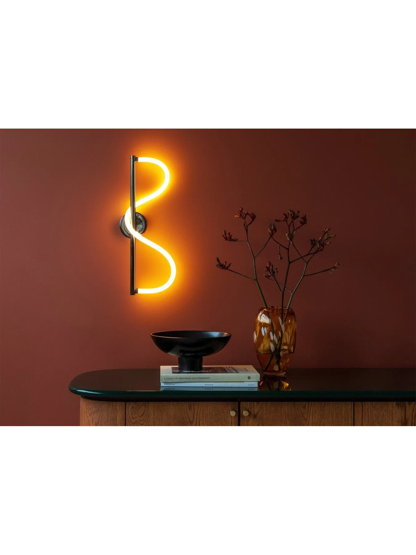 Wave LED Wall Light - Black, Chrome