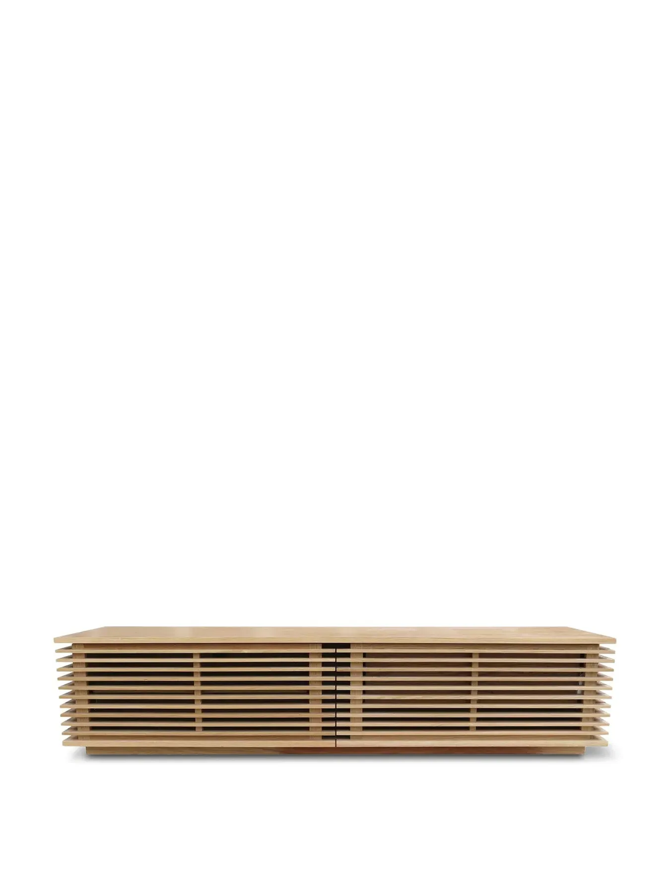 Wide AV Unit with Storage - Brown, Oak image